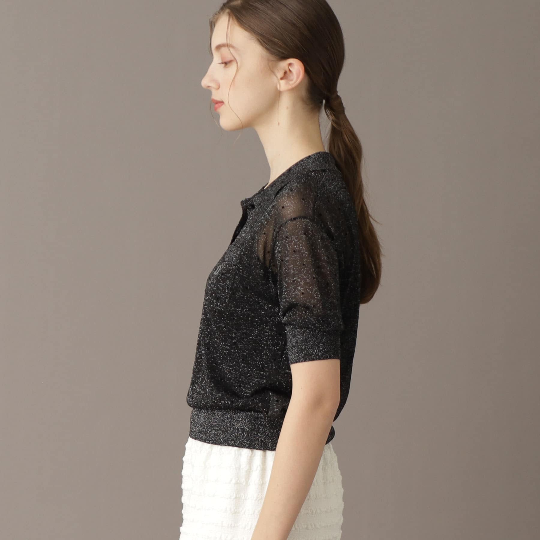 ドレステリア DRESSTERIOR ドットシアーポロ （ベージュ(152)） ベージュ(152)