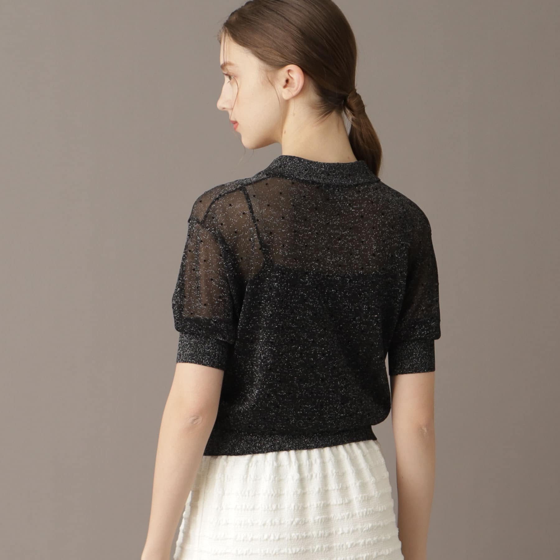 ドレステリア DRESSTERIOR ドットシアーポロ （ベージュ(152)） ベージュ(152)