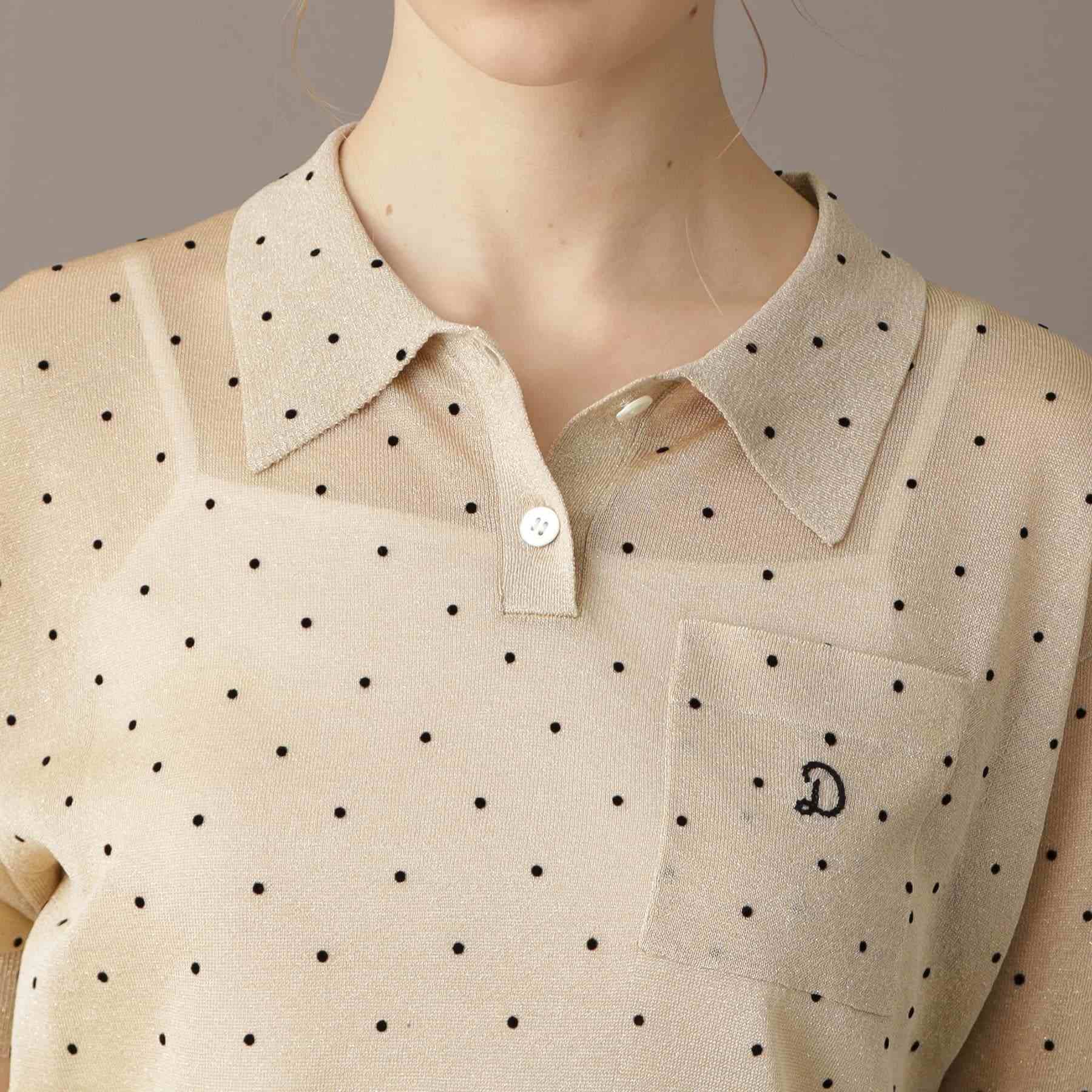 ドレステリア DRESSTERIOR ドットシアーポロ （ベージュ(152)） ベージュ(152)