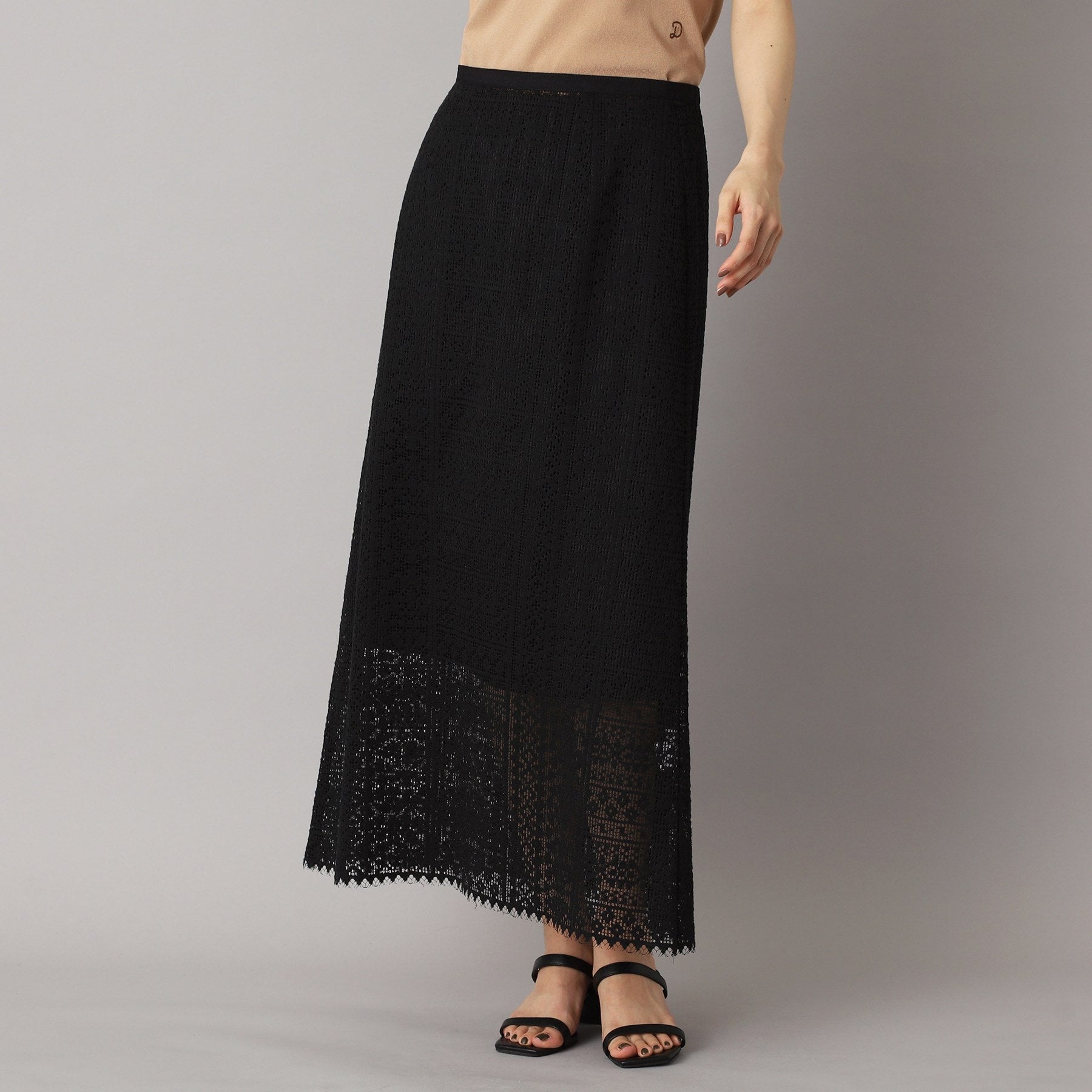 ドレステリア DRESSTERIOR オーガニックコットンブレンドレーススカート （オフホワイト(003)） オフホワイト(003)