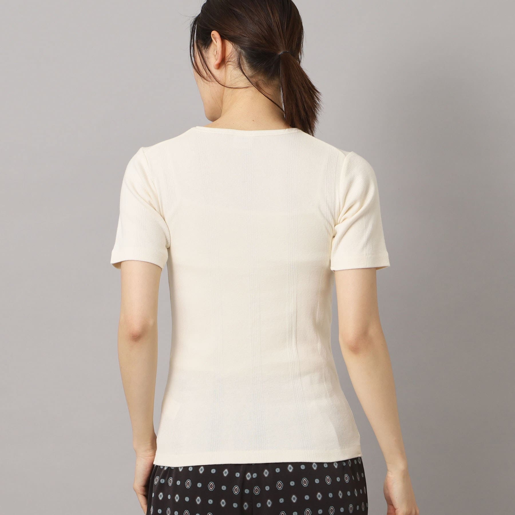 ドレステリア DRESSTERIOR Robert．P．Miller（ロベルト・ピー・ミラー）パネルリブクルーネックTシャツ （オフホワイト(003)） オフホワイト(003)
