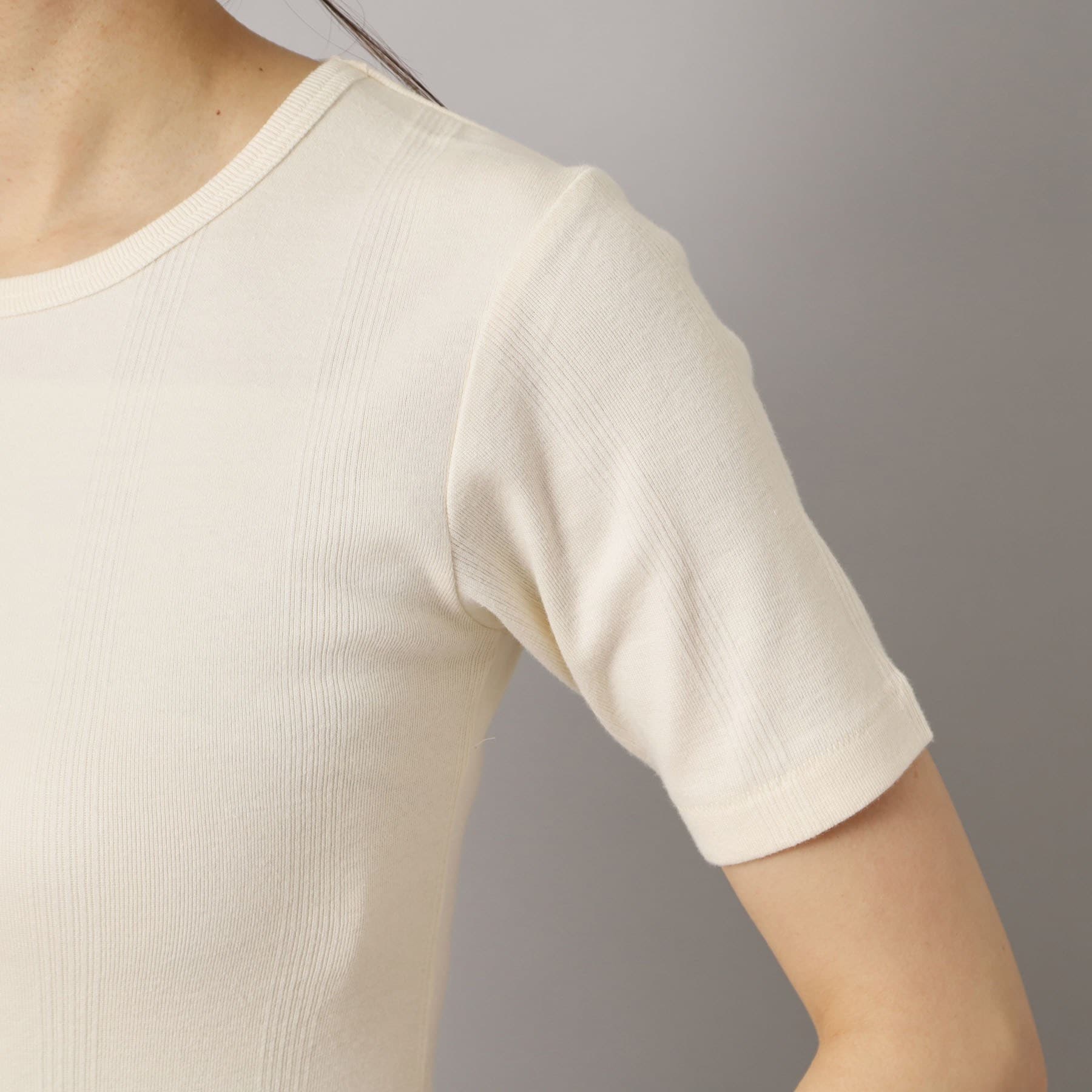 ドレステリア DRESSTERIOR Robert．P．Miller（ロベルト・ピー・ミラー）パネルリブクルーネックTシャツ （オフホワイト(003)） オフホワイト(003)