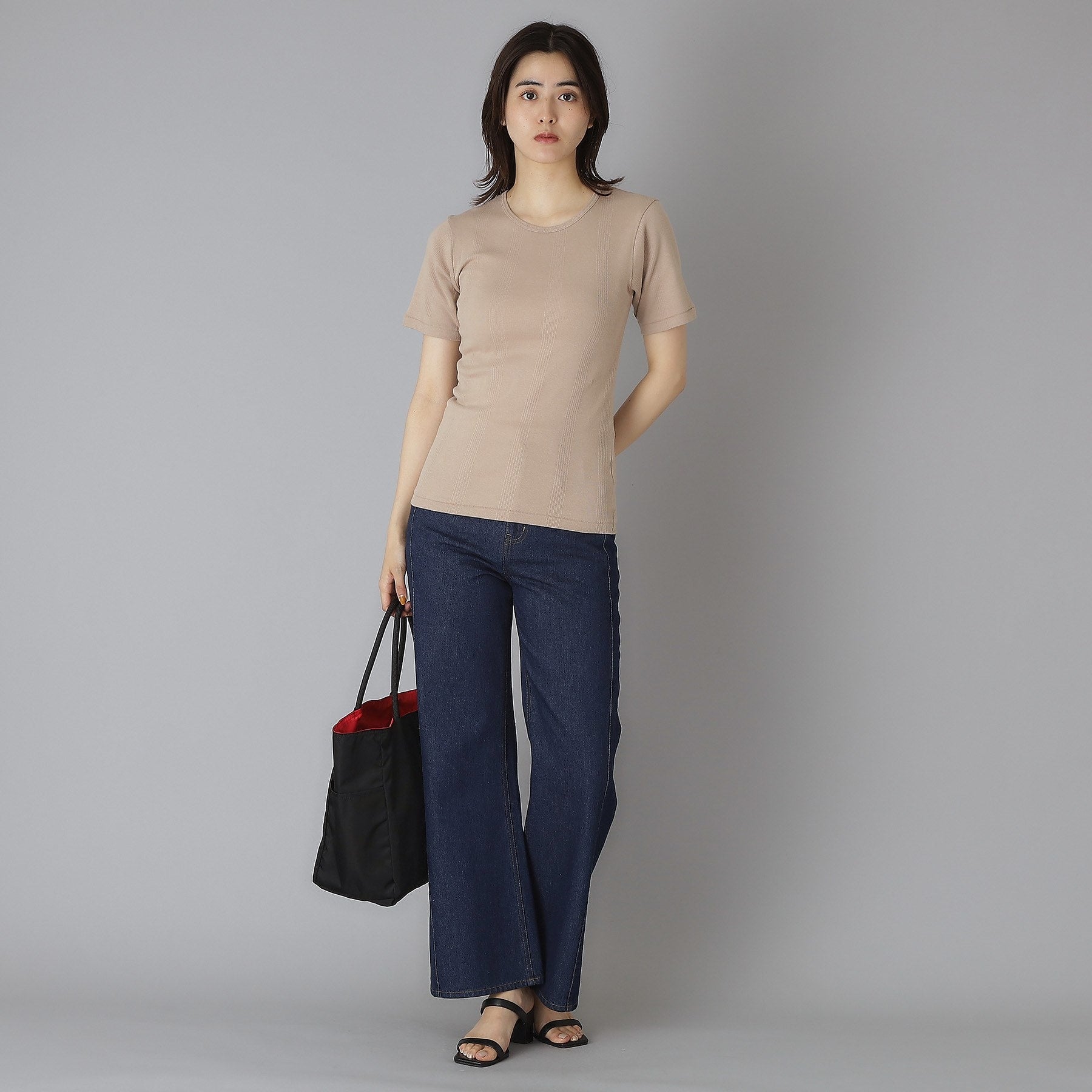 ドレステリア DRESSTERIOR Robert．P．Miller（ロベルト・ピー・ミラー）パネルリブクルーネックTシャツ （オフホワイト(003)） オフホワイト(003)