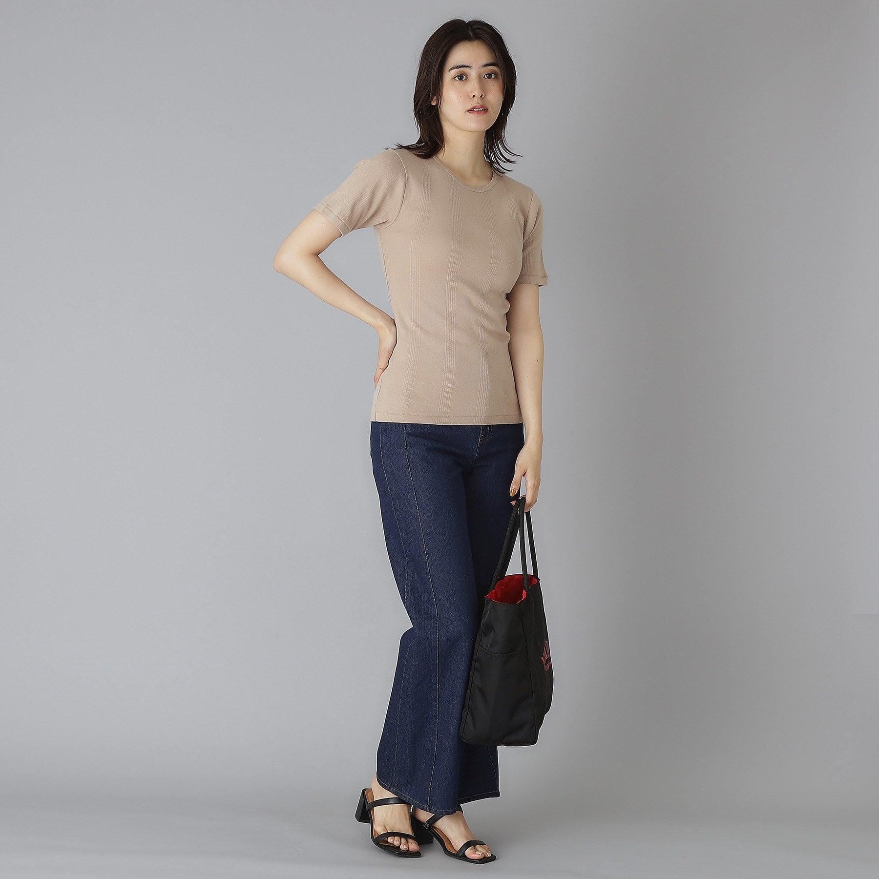 ドレステリア DRESSTERIOR Robert．P．Miller（ロベルト・ピー・ミラー）パネルリブクルーネックTシャツ （オフホワイト(003)） オフホワイト(003)