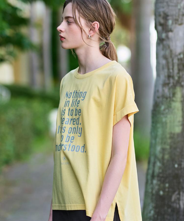 ドレステリア DRESSTERIOR 箔PTドルマンスリーブロゴTシャツ （イエロー(031)） イエロー(031)