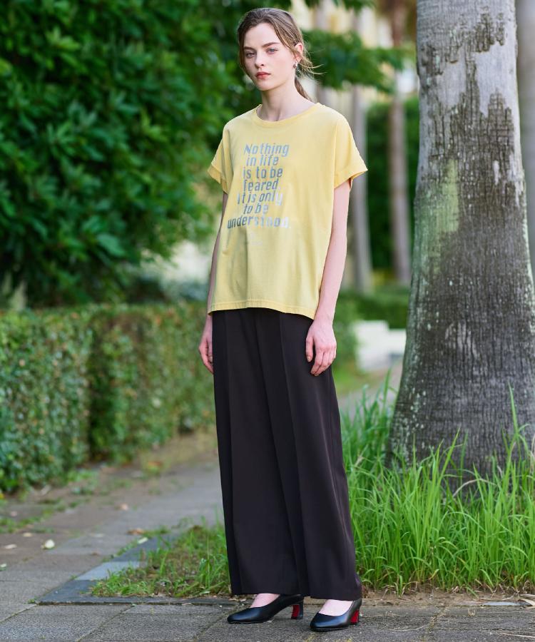 ドレステリア DRESSTERIOR 箔PTドルマンスリーブロゴTシャツ （イエロー(031)） イエロー(031)