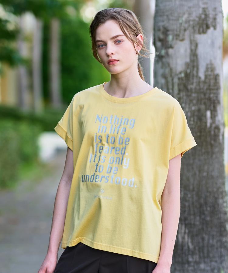 ドレステリア DRESSTERIOR 箔PTドルマンスリーブロゴTシャツ （イエロー(031)） イエロー(031)