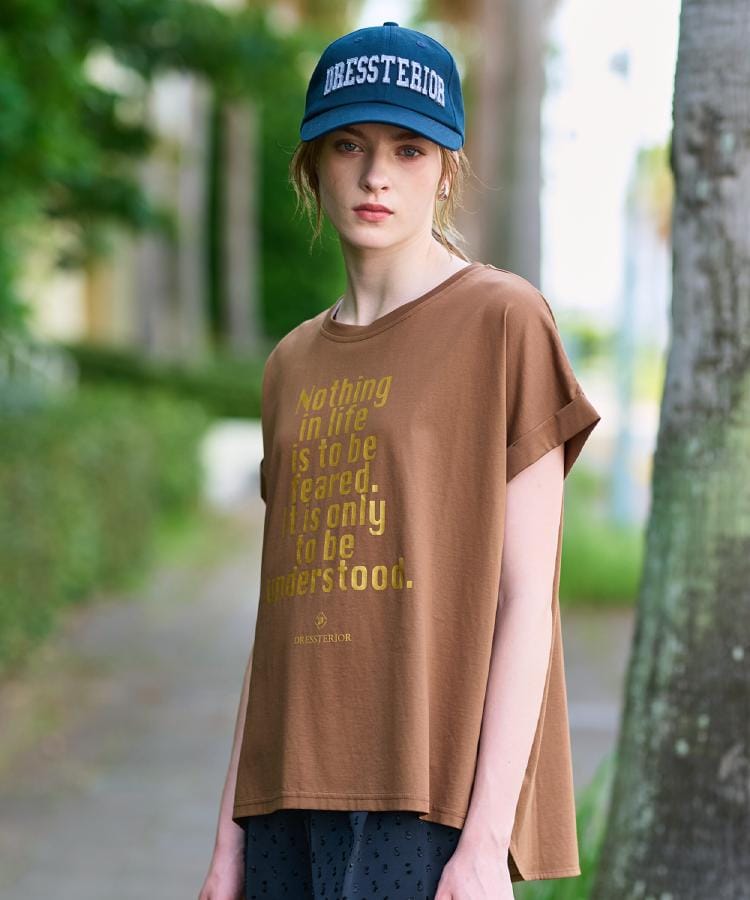 ドレステリア DRESSTERIOR 箔PTドルマンスリーブロゴTシャツ （イエロー(031)） イエロー(031)