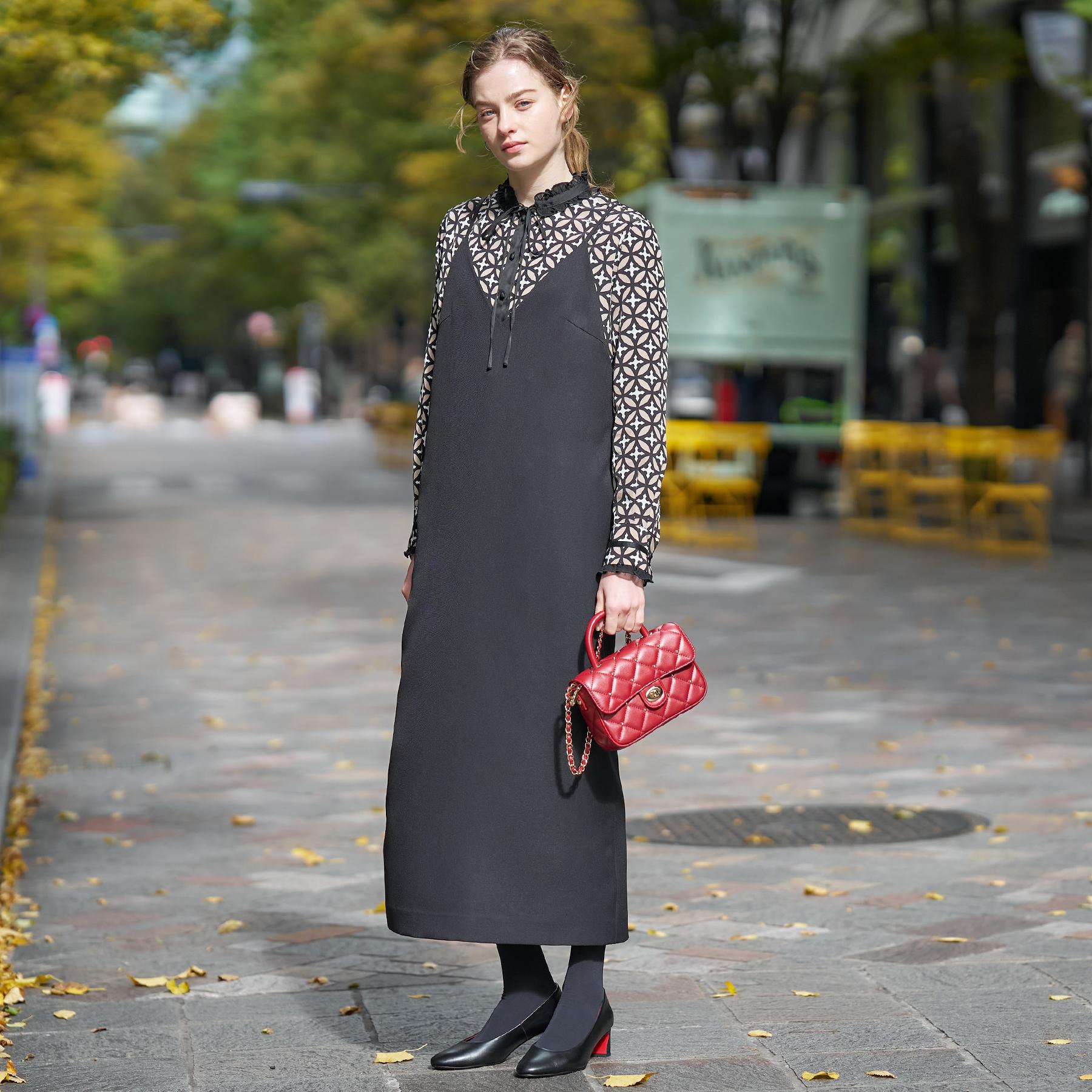 ドレステリア DRESSTERIOR コンフォートアイラインキャミワンピース （ブラック(019)） ブラック(019)