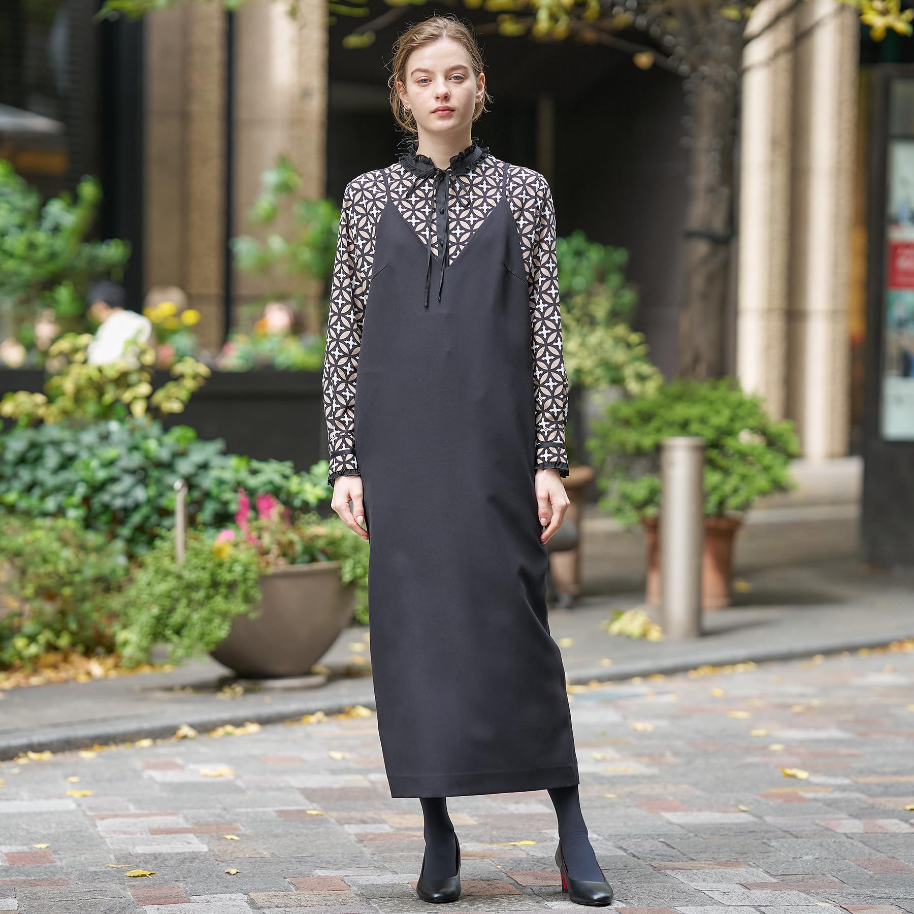 ドレステリア DRESSTERIOR コンフォートアイラインキャミワンピース （ブラック(019)） ブラック(019)