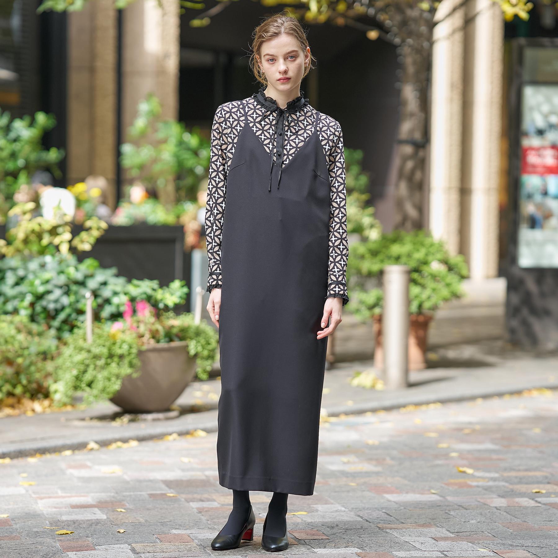 ドレステリア DRESSTERIOR コンフォートアイラインキャミワンピース （ブラック(019)） ブラック(019)