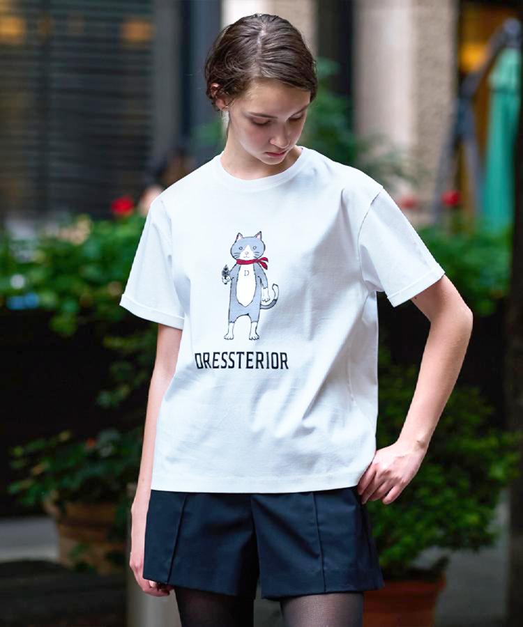 ドレステリア DRESSTERIOR アイスクリアコットンキャットTシャツ （ホワイト(001)） ホワイト(001)