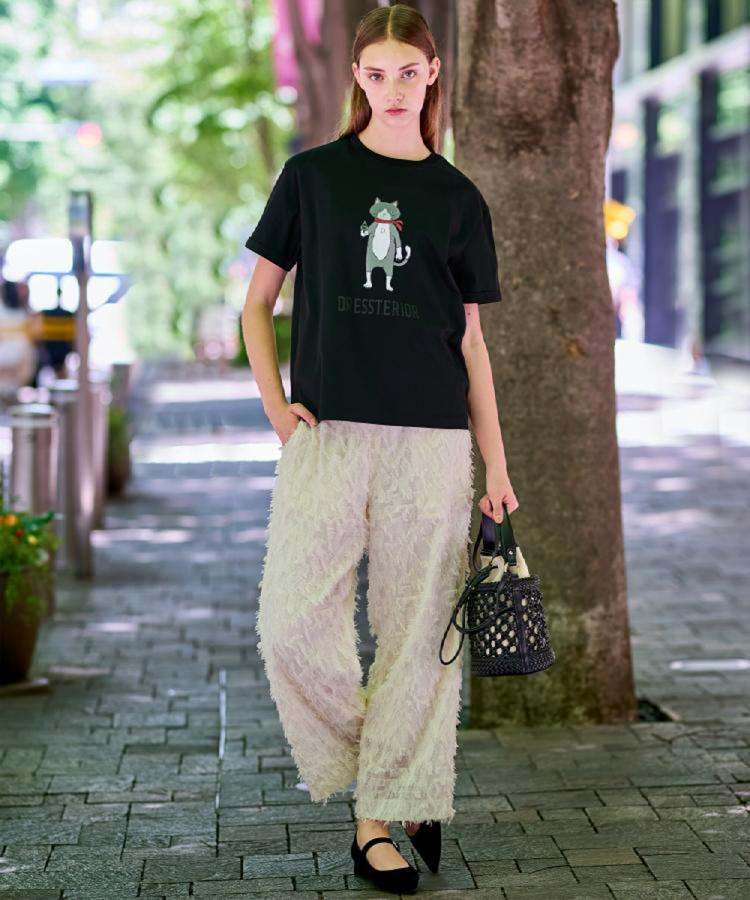 ドレステリア DRESSTERIOR アイスクリアコットンキャットTシャツ （ホワイト(001)） ホワイト(001)