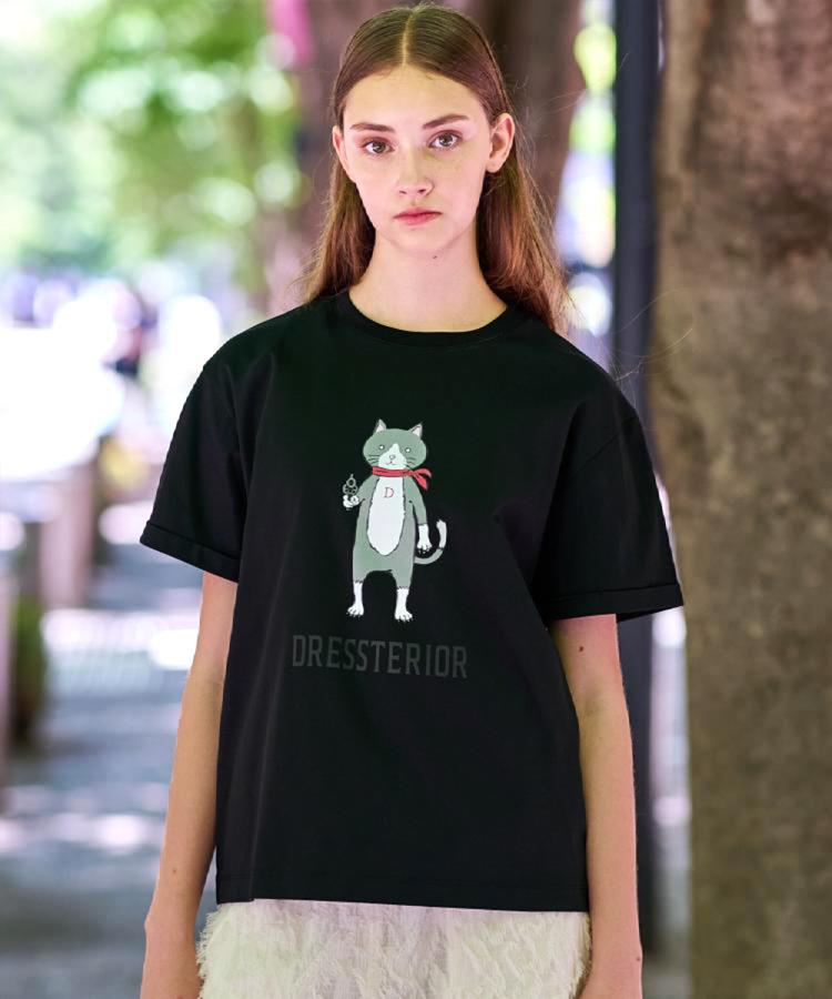 ドレステリア DRESSTERIOR アイスクリアコットンキャットTシャツ （ホワイト(001)） ホワイト(001)