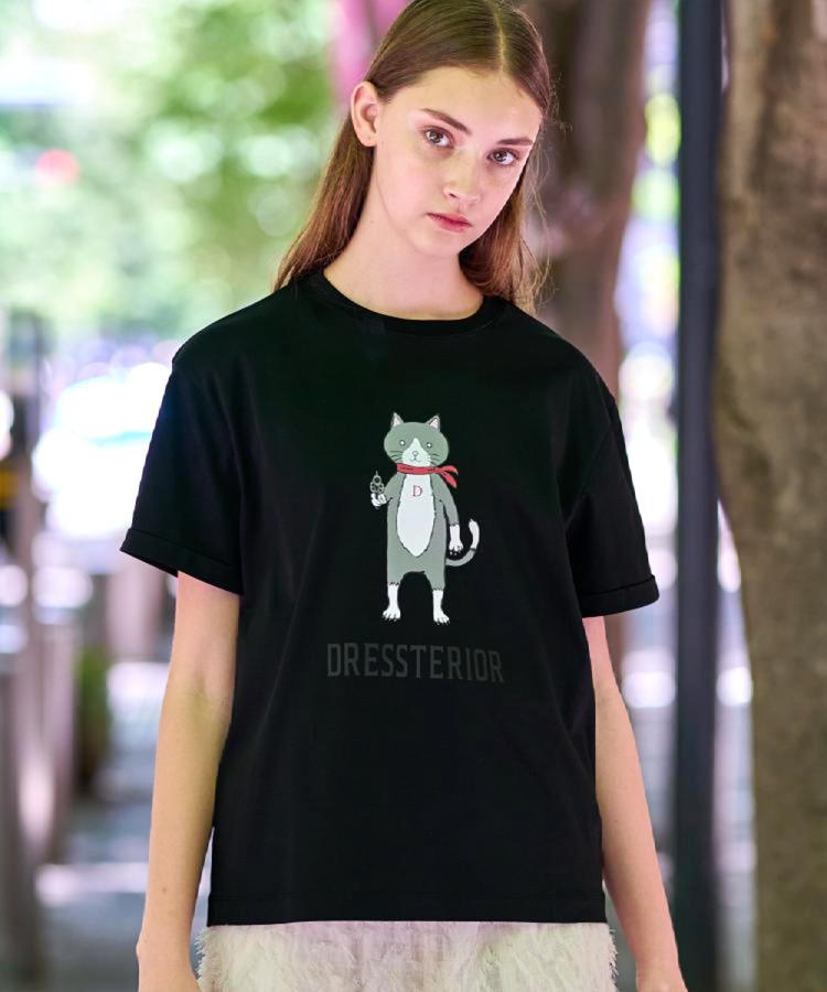ドレステリア DRESSTERIOR アイスクリアコットンキャットTシャツ （ホワイト(001)） ホワイト(001)