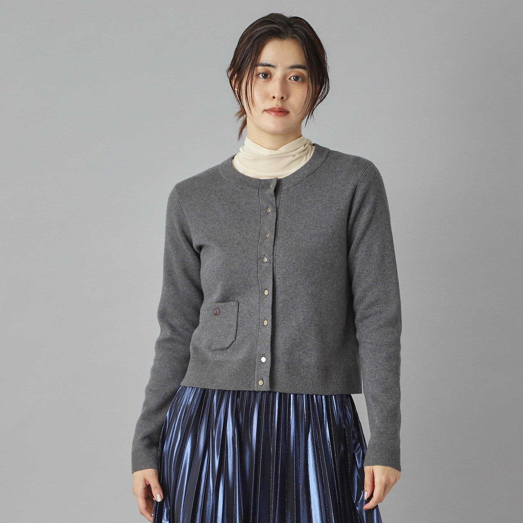 ドレステリア DRESSTERIOR ウォッシャブルコットンカシミヤカーディガン （チャコールグレー(013)） チャコールグレー(013)