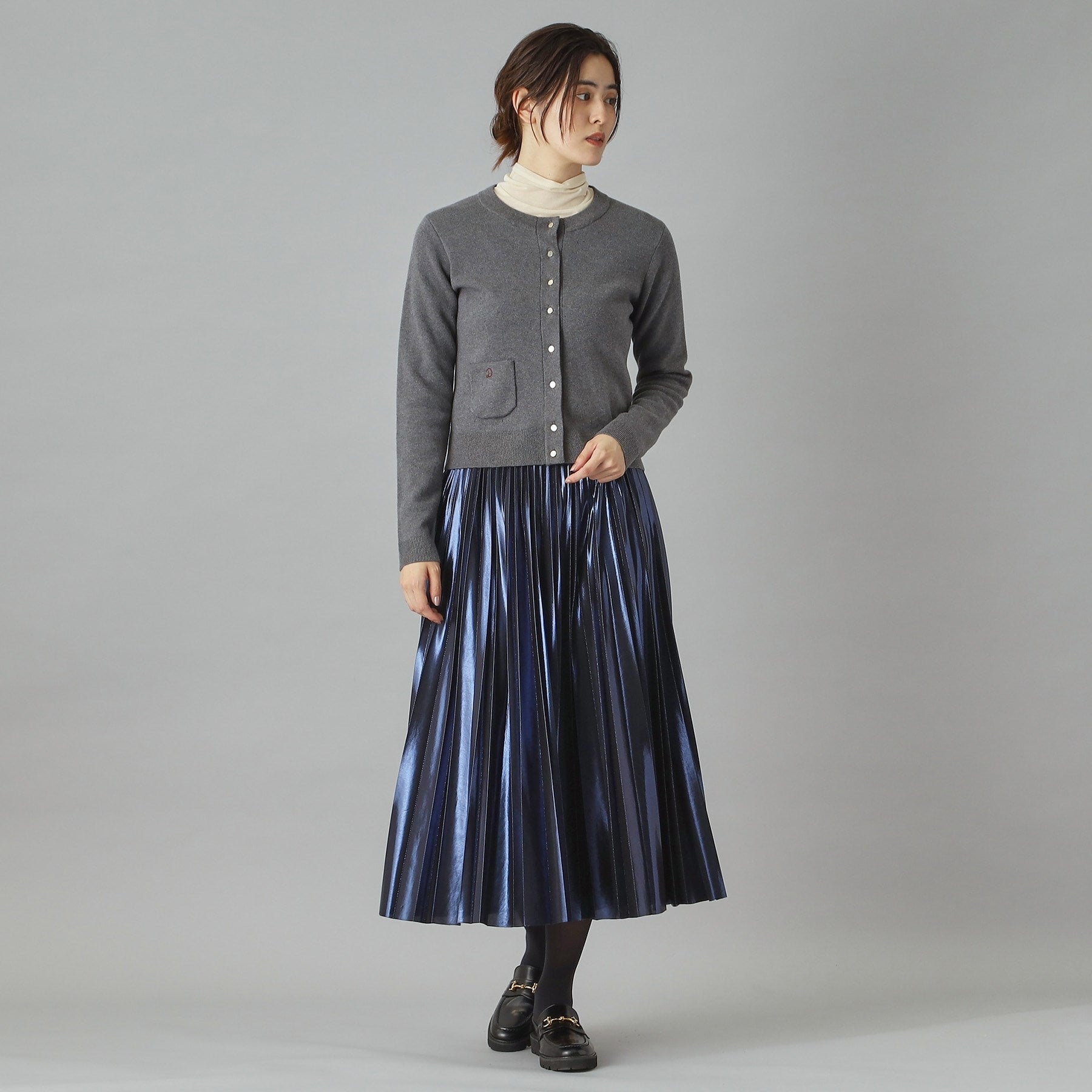 ドレステリア DRESSTERIOR ウォッシャブルコットンカシミヤカーディガン （チャコールグレー(013)） チャコールグレー(013)