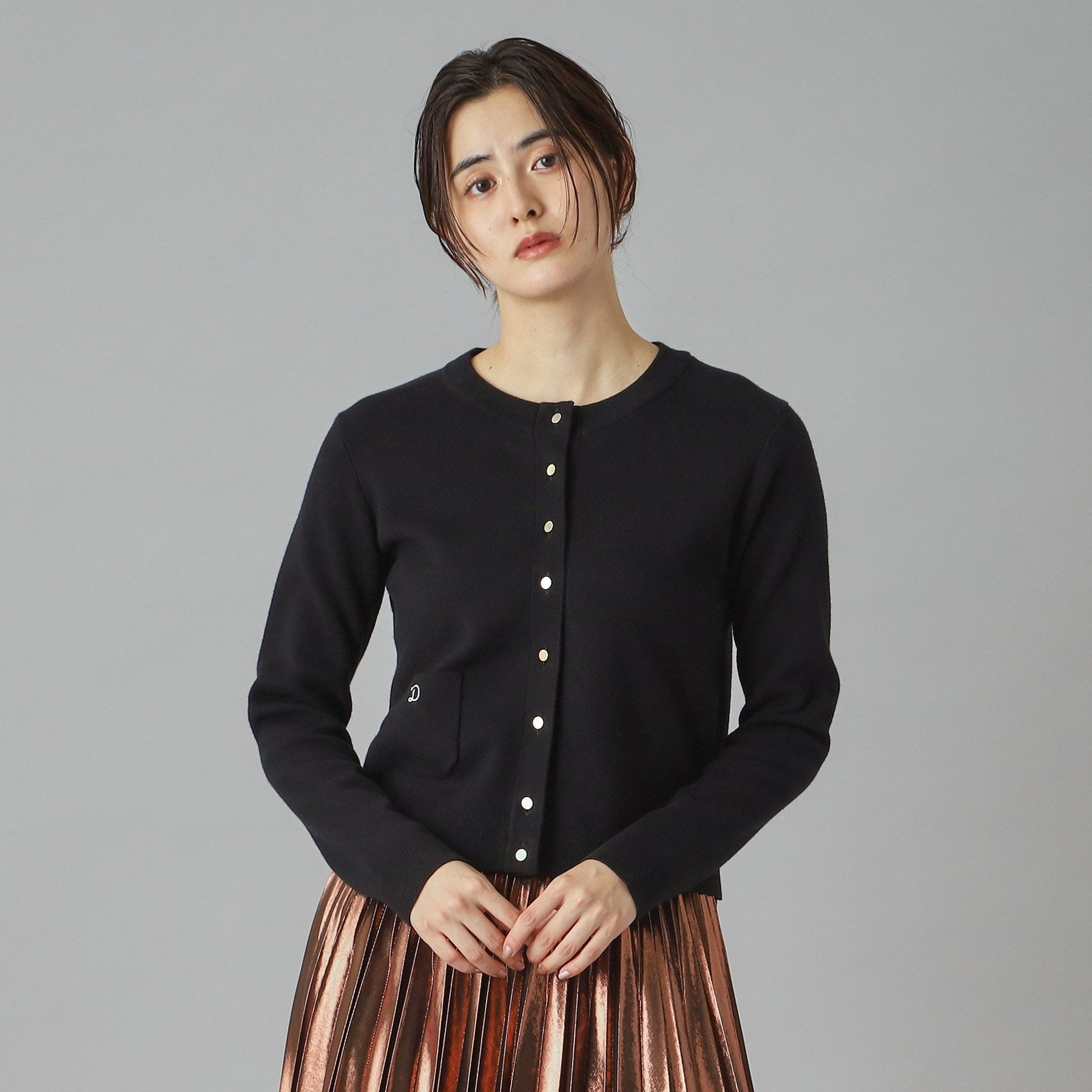 ドレステリア DRESSTERIOR ウォッシャブルコットンカシミヤカーディガン （チャコールグレー(013)） チャコールグレー(013)