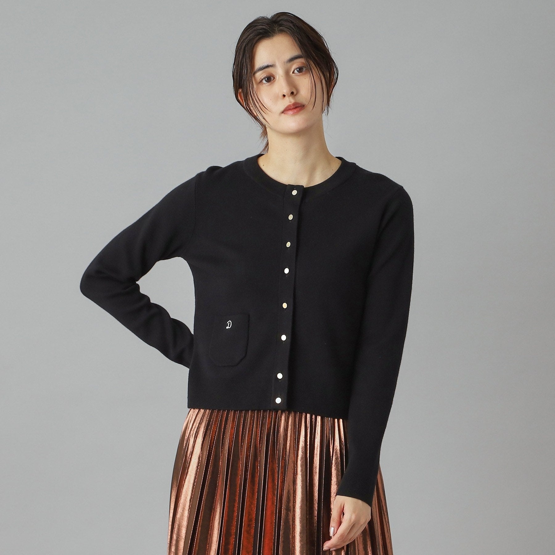 ドレステリア DRESSTERIOR ウォッシャブルコットンカシミヤカーディガン （チャコールグレー(013)） チャコールグレー(013)