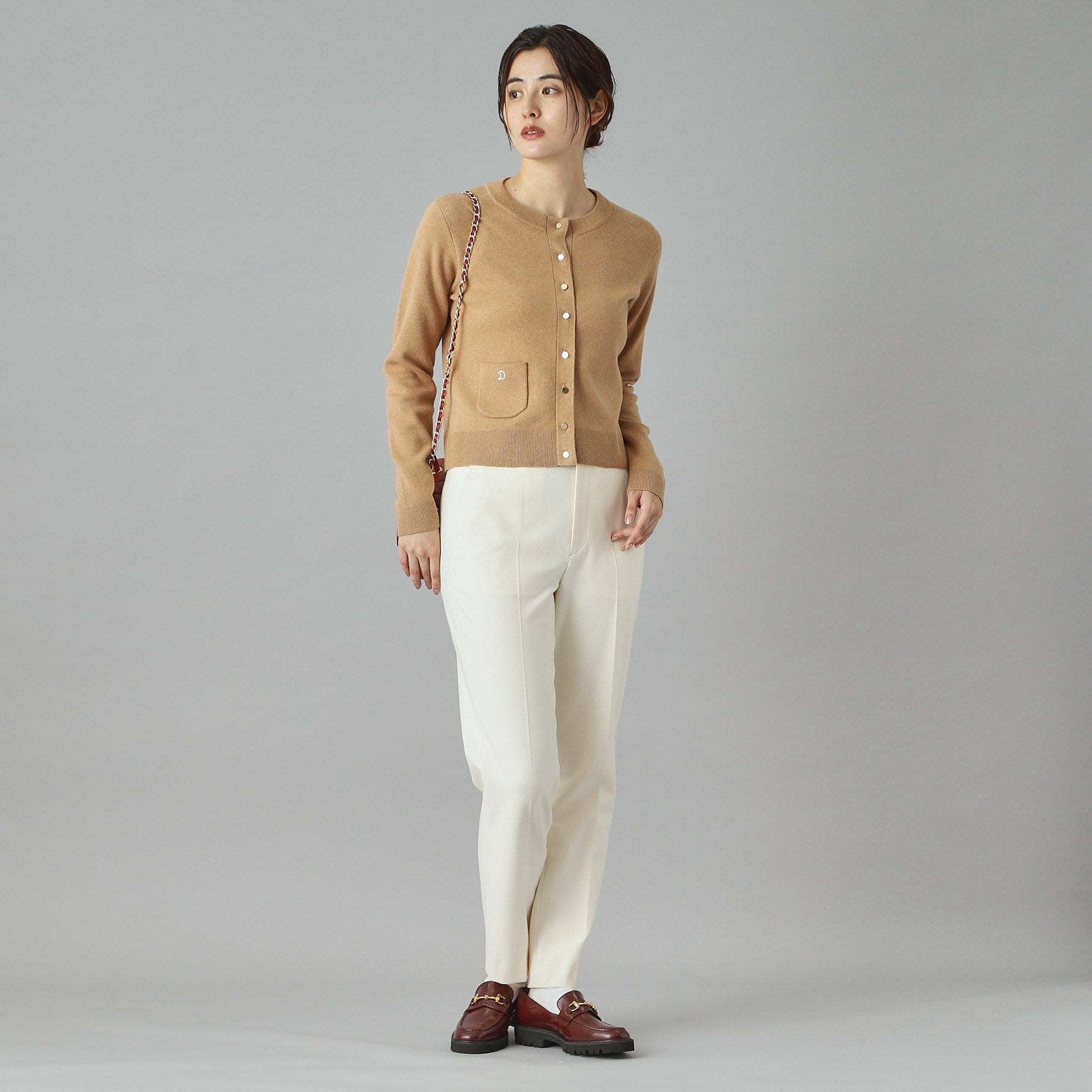 ドレステリア DRESSTERIOR ウォッシャブルコットンカシミヤカーディガン （チャコールグレー(013)） チャコールグレー(013)