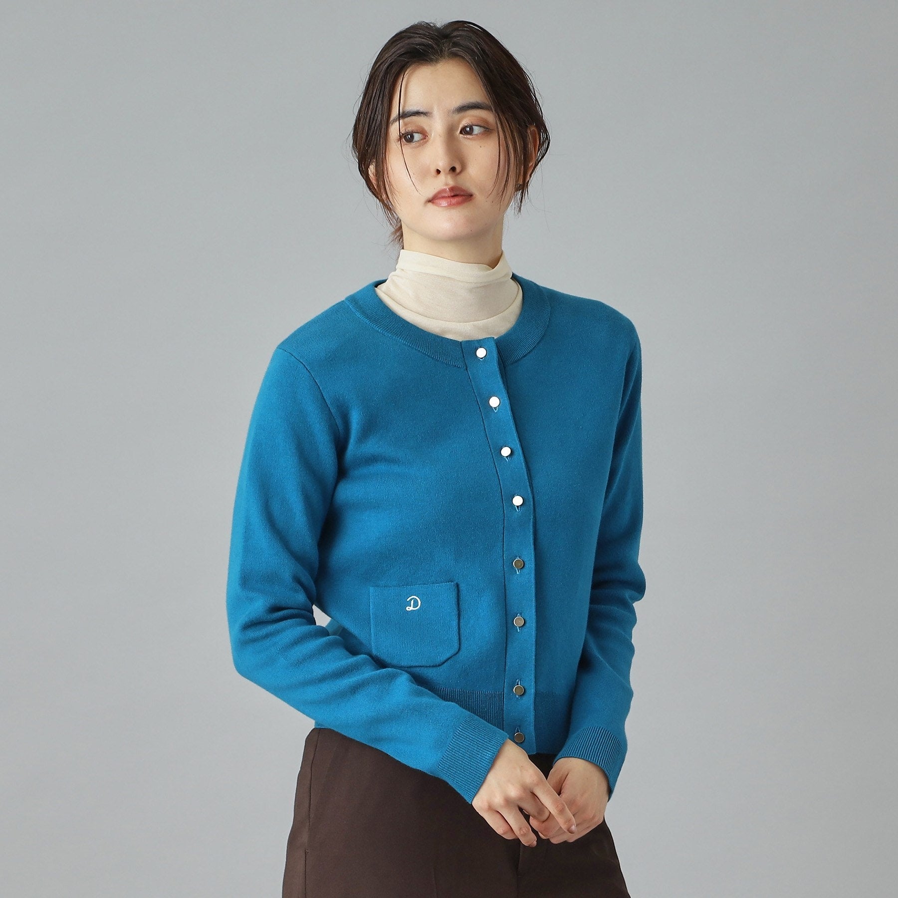 ドレステリア DRESSTERIOR ウォッシャブルコットンカシミヤカーディガン （チャコールグレー(013)） チャコールグレー(013)