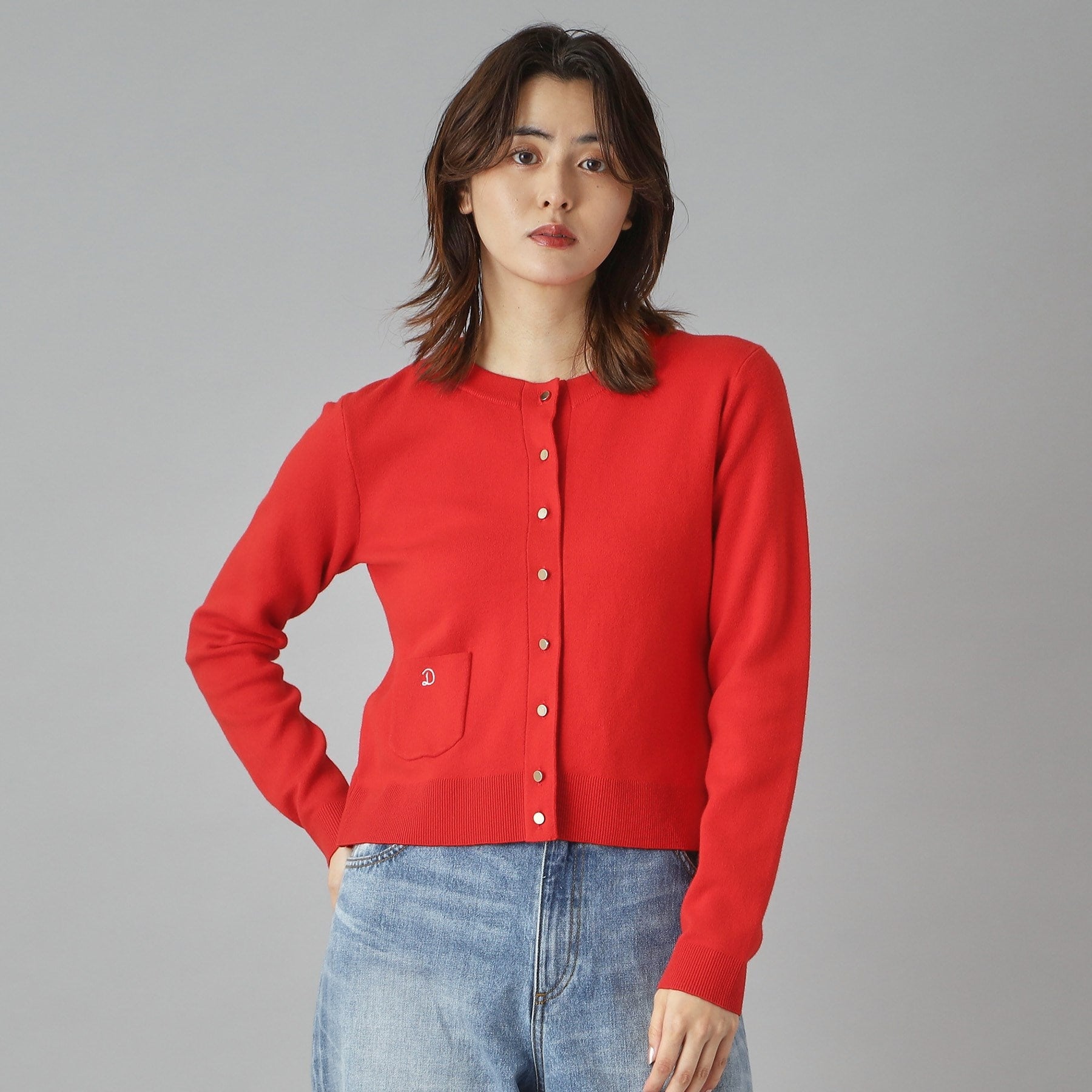 ドレステリア DRESSTERIOR ウォッシャブルコットンカシミヤカーディガン （チャコールグレー(013)） チャコールグレー(013)