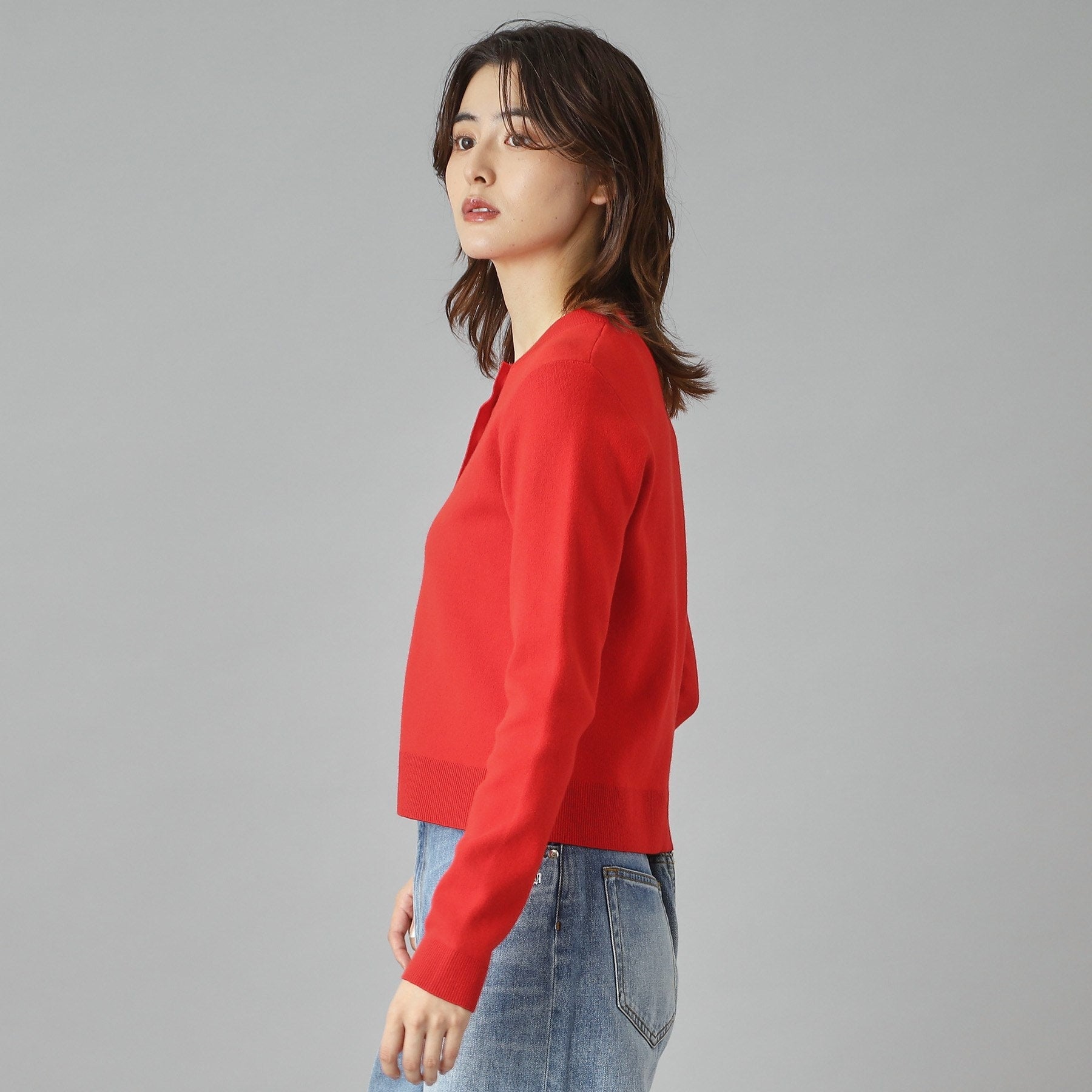 ドレステリア DRESSTERIOR ウォッシャブルコットンカシミヤカーディガン （チャコールグレー(013)） チャコールグレー(013)