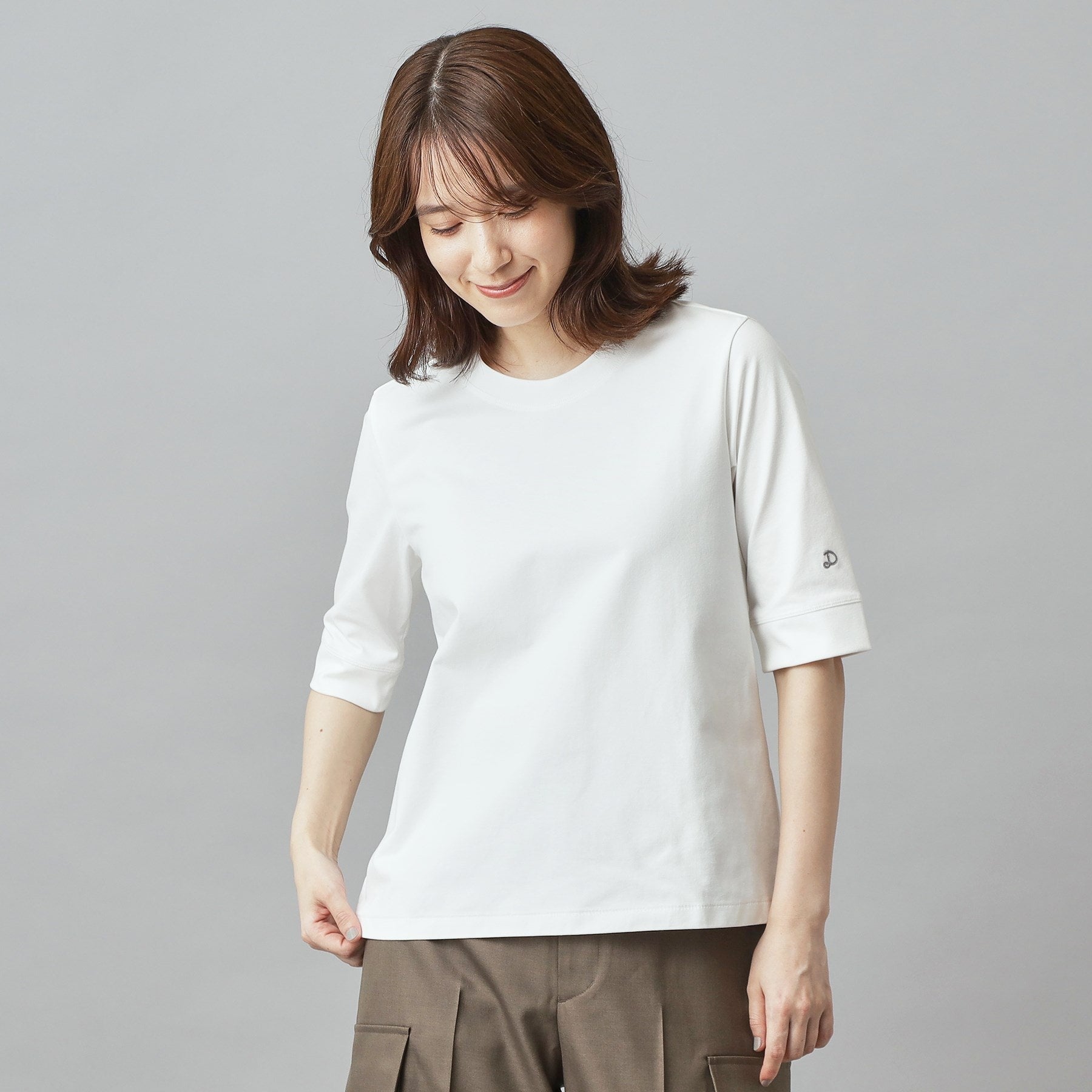 ドレステリア DRESSTERIOR バックブリーズテック五分丈Tシャツ （ホワイト(001)） ホワイト(001)