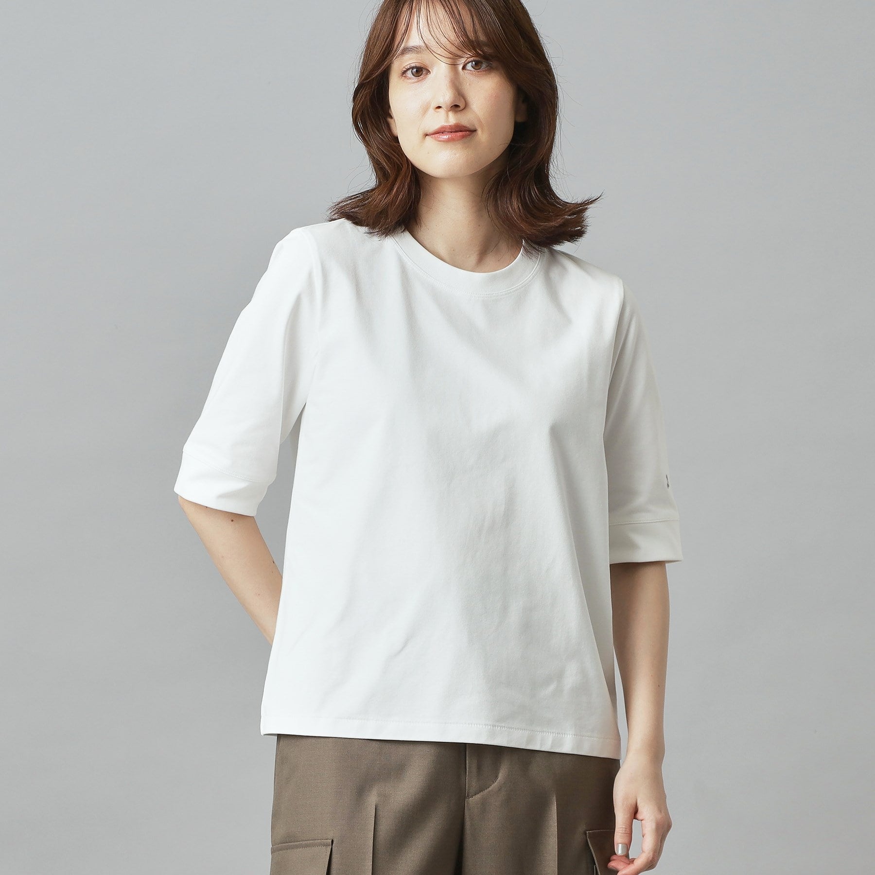 ドレステリア DRESSTERIOR バックブリーズテック五分丈Tシャツ （ホワイト(001)） ホワイト(001)