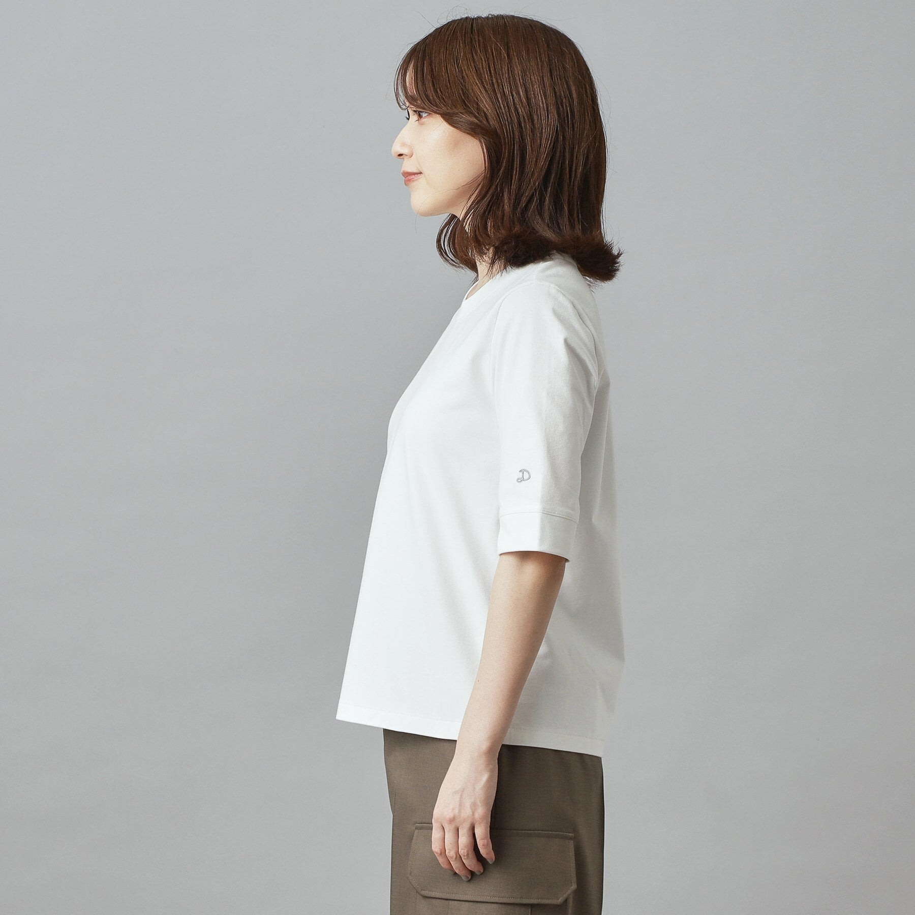 ドレステリア DRESSTERIOR バックブリーズテック五分丈Tシャツ （ホワイト(001)） ホワイト(001)