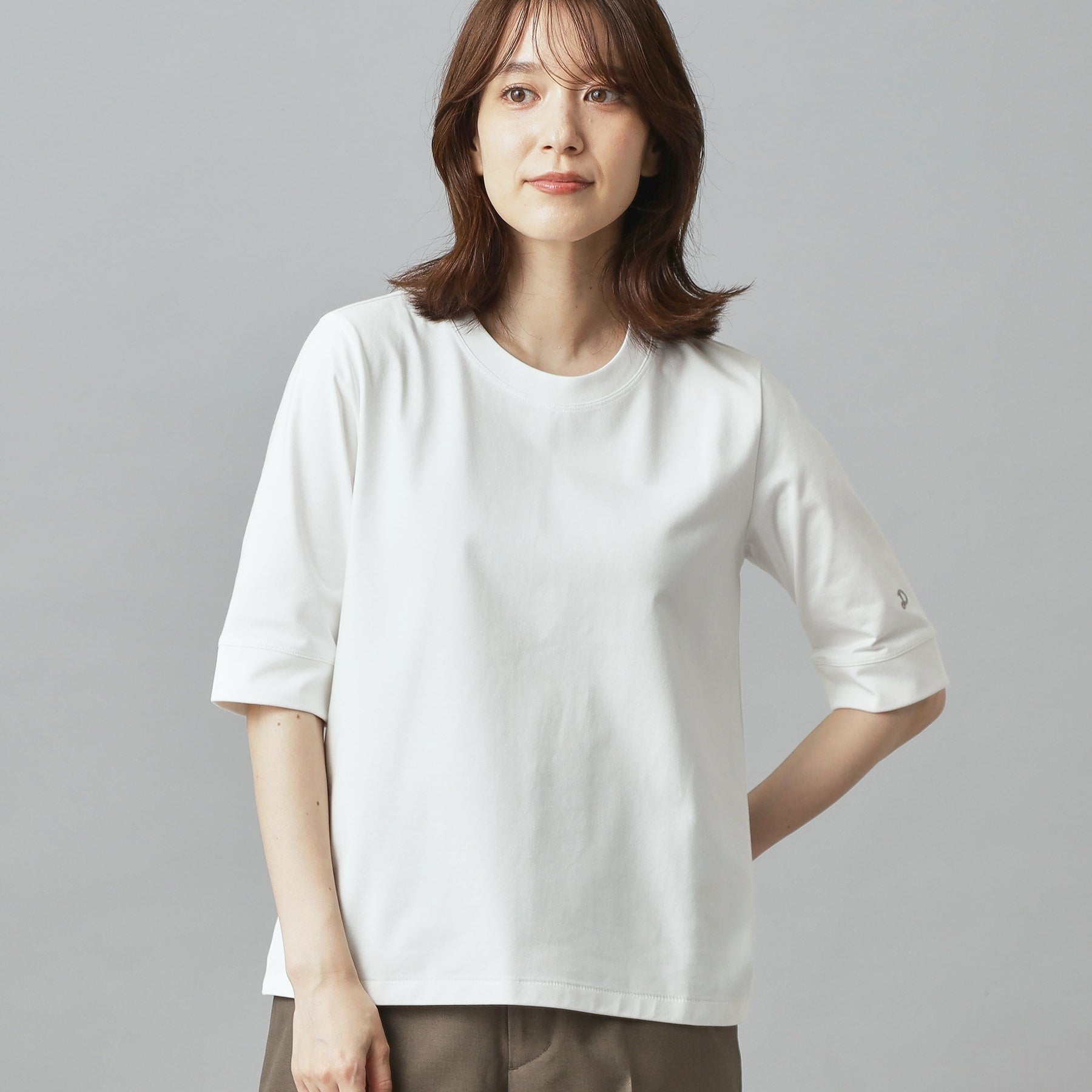 ドレステリア DRESSTERIOR バックブリーズテック五分丈Tシャツ （ホワイト(001)） ホワイト(001)