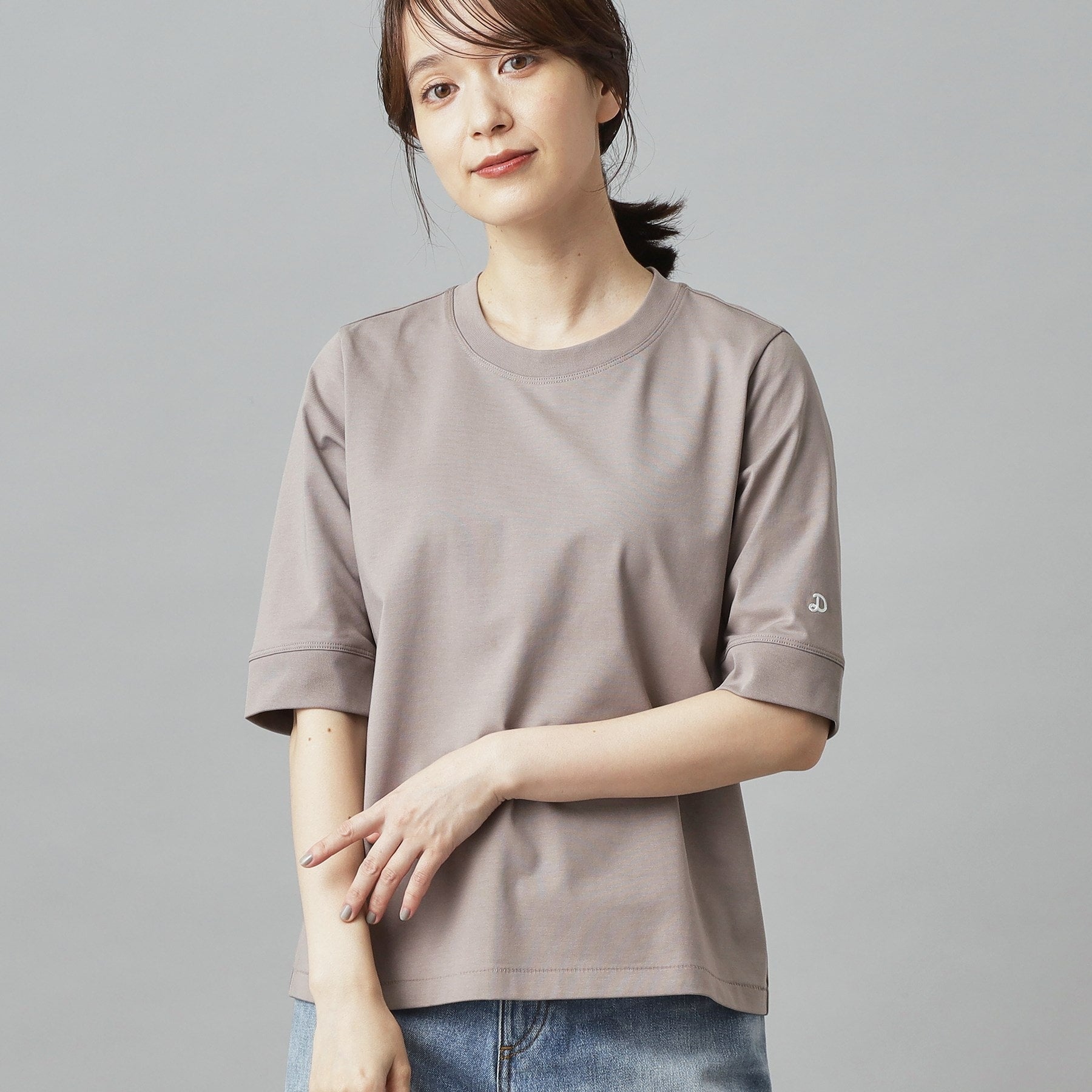 ドレステリア DRESSTERIOR バックブリーズテック五分丈Tシャツ （モカブラウン(042)） モカブラウン(042)