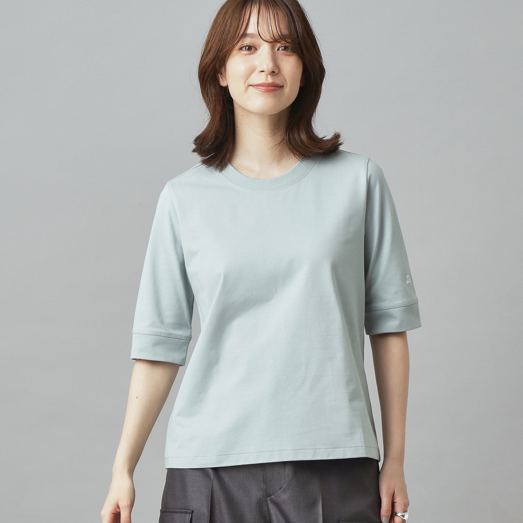 ドレステリア DRESSTERIOR バックブリーズテック五分丈Tシャツ （ミントグリーン(021)） ミントグリーン(021)