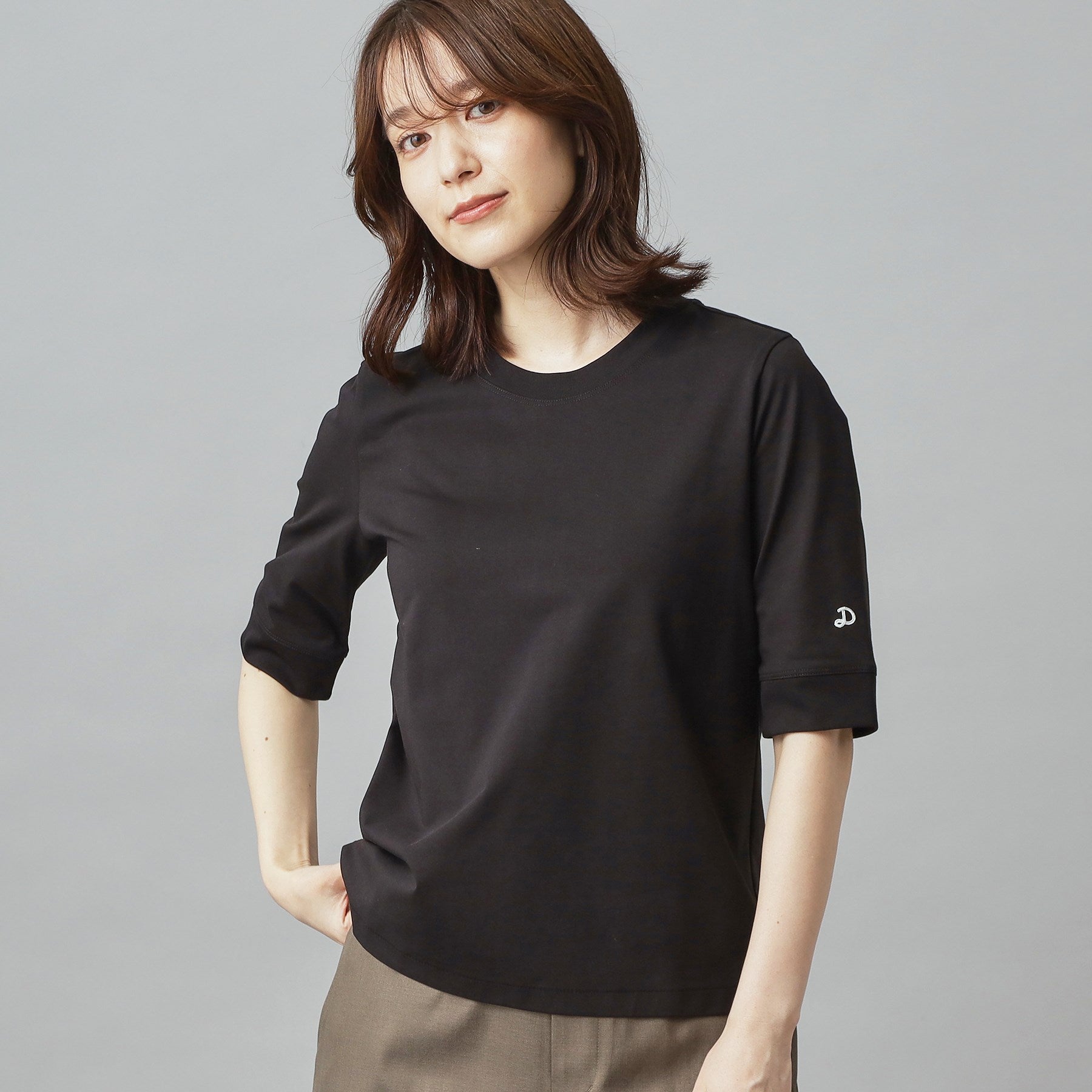 ドレステリア DRESSTERIOR バックブリーズテック五分丈Tシャツ （ブラック(019)） ブラック(019)