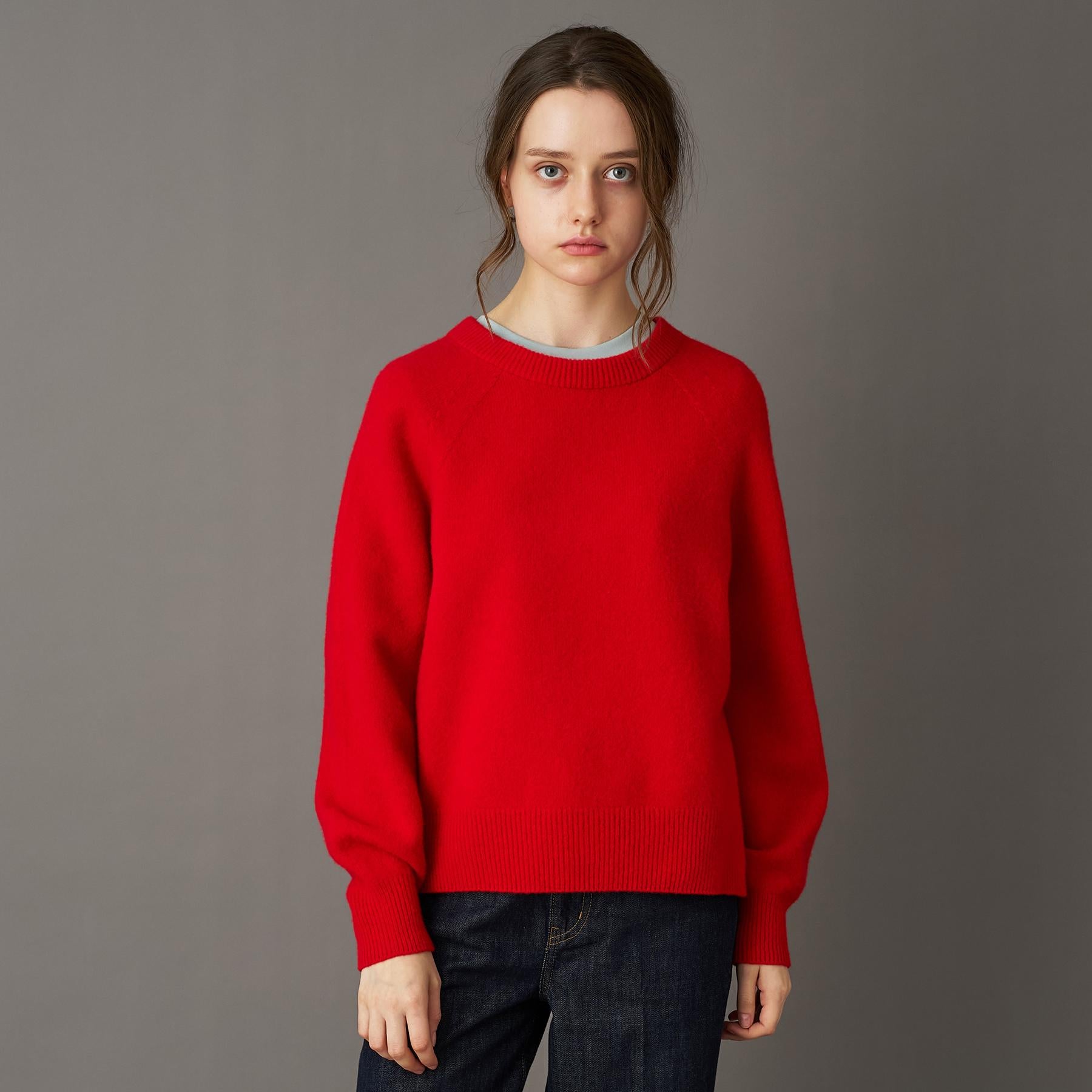 ドレステリア DRESSTERIOR カシミヤブレンドクルーネックニット （グレージュ(050)） グレージュ(050)