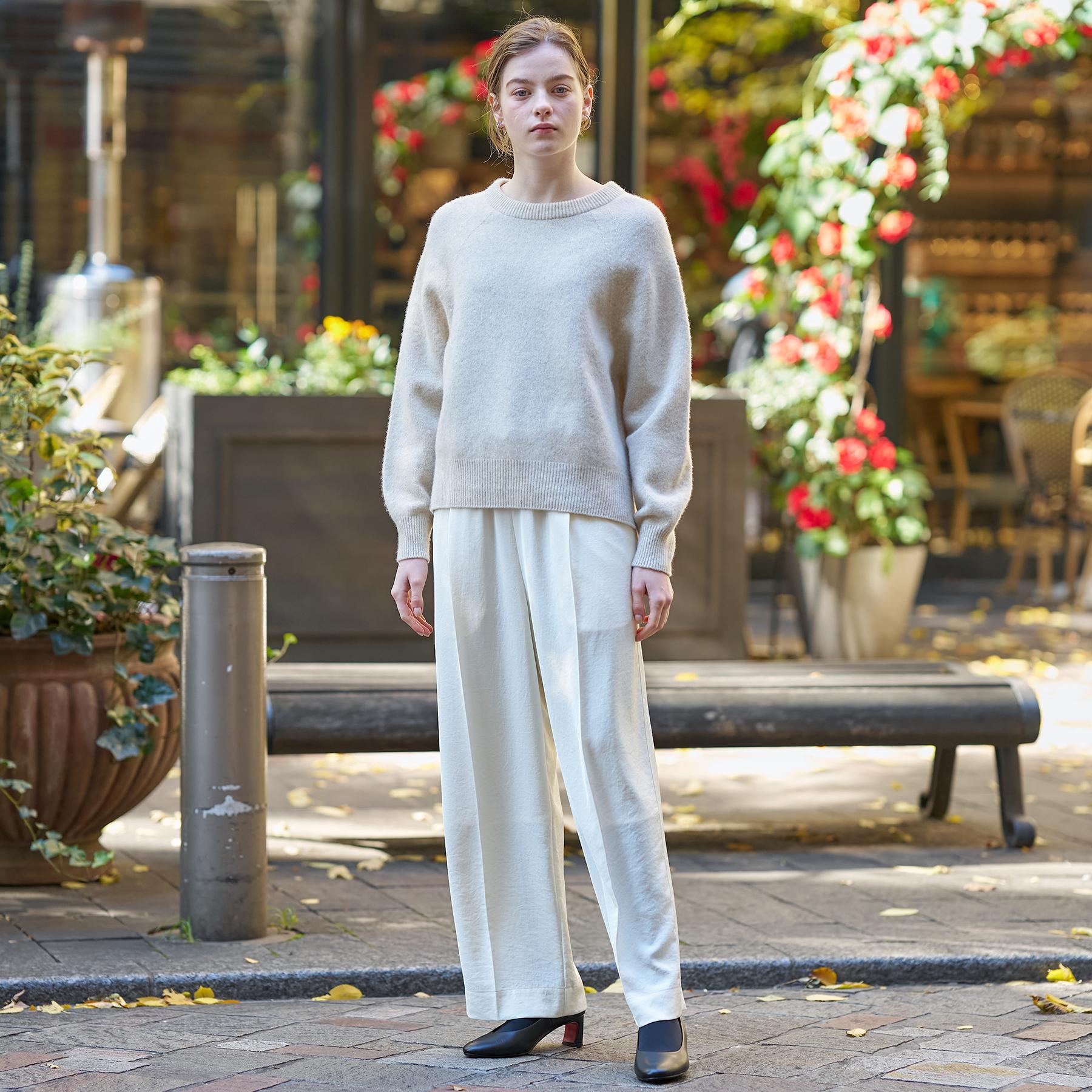 ドレステリア DRESSTERIOR カシミヤブレンドクルーネックニット （グレージュ(050)） グレージュ(050)