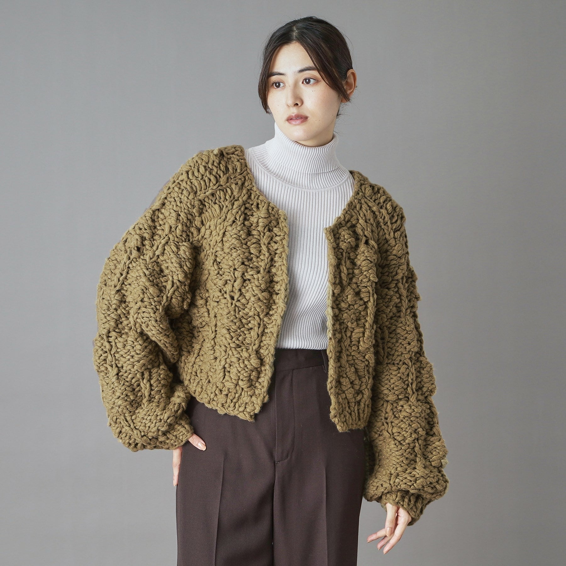 ドレステリア DRESSTERIOR muller of yoshiokubo（ミュラーオブヨシオクボ）BUMPY カーディガン （グリーン(022)） グリーン(022)