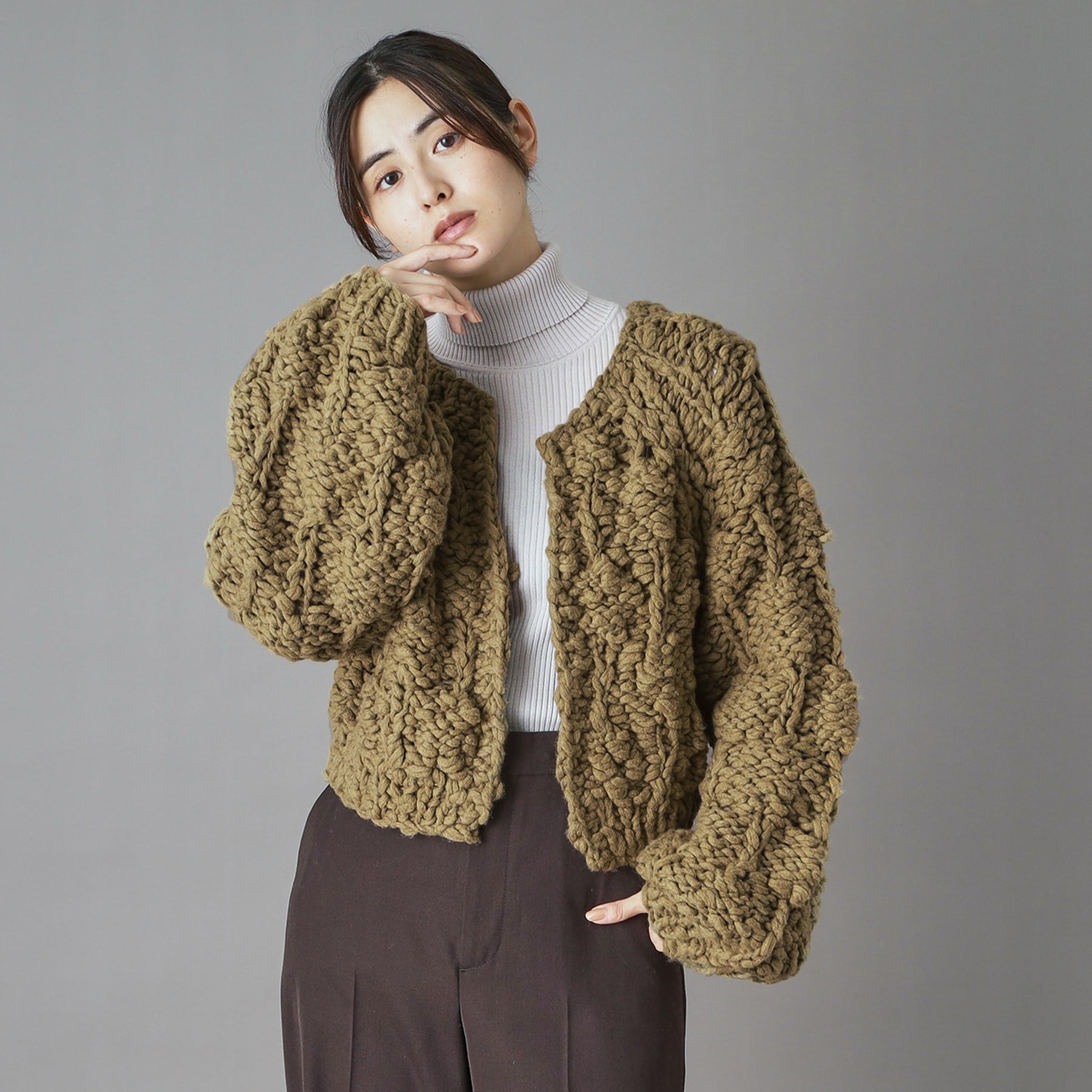 ドレステリア DRESSTERIOR muller of yoshiokubo（ミュラーオブヨシオクボ）BUMPY カーディガン （グリーン(022)） グリーン(022)
