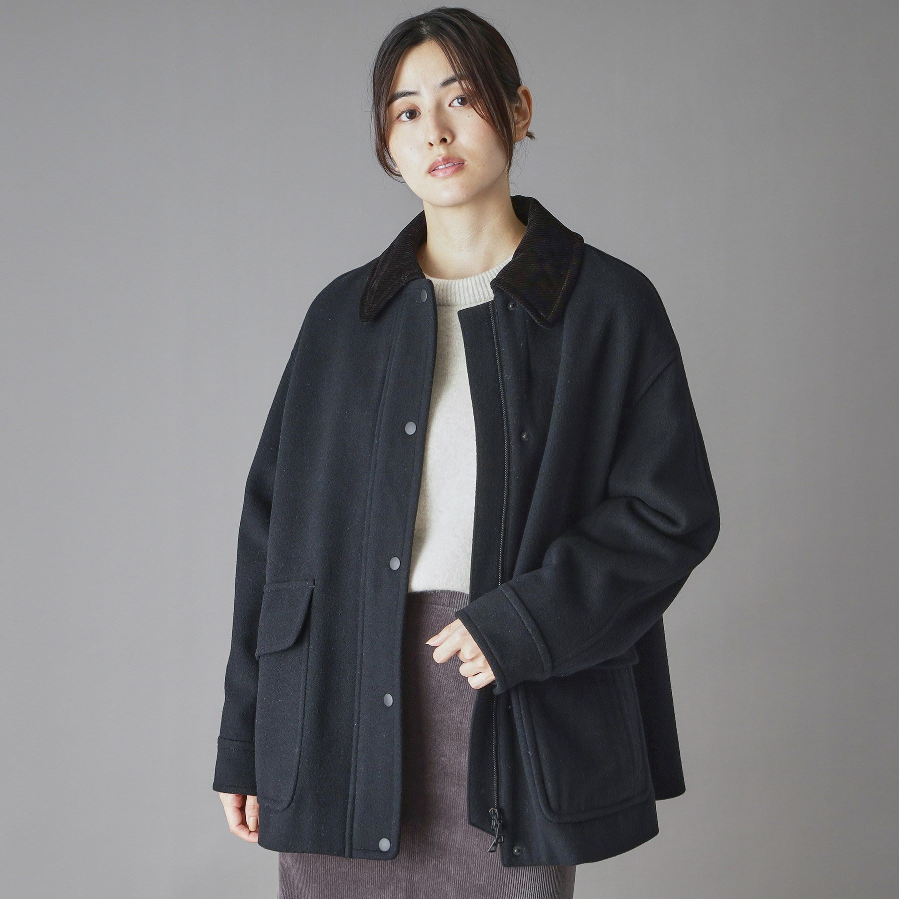 ドレステリア DRESSTERIOR ウールハンティングブルゾン （ブラック(019)） ブラック(019)