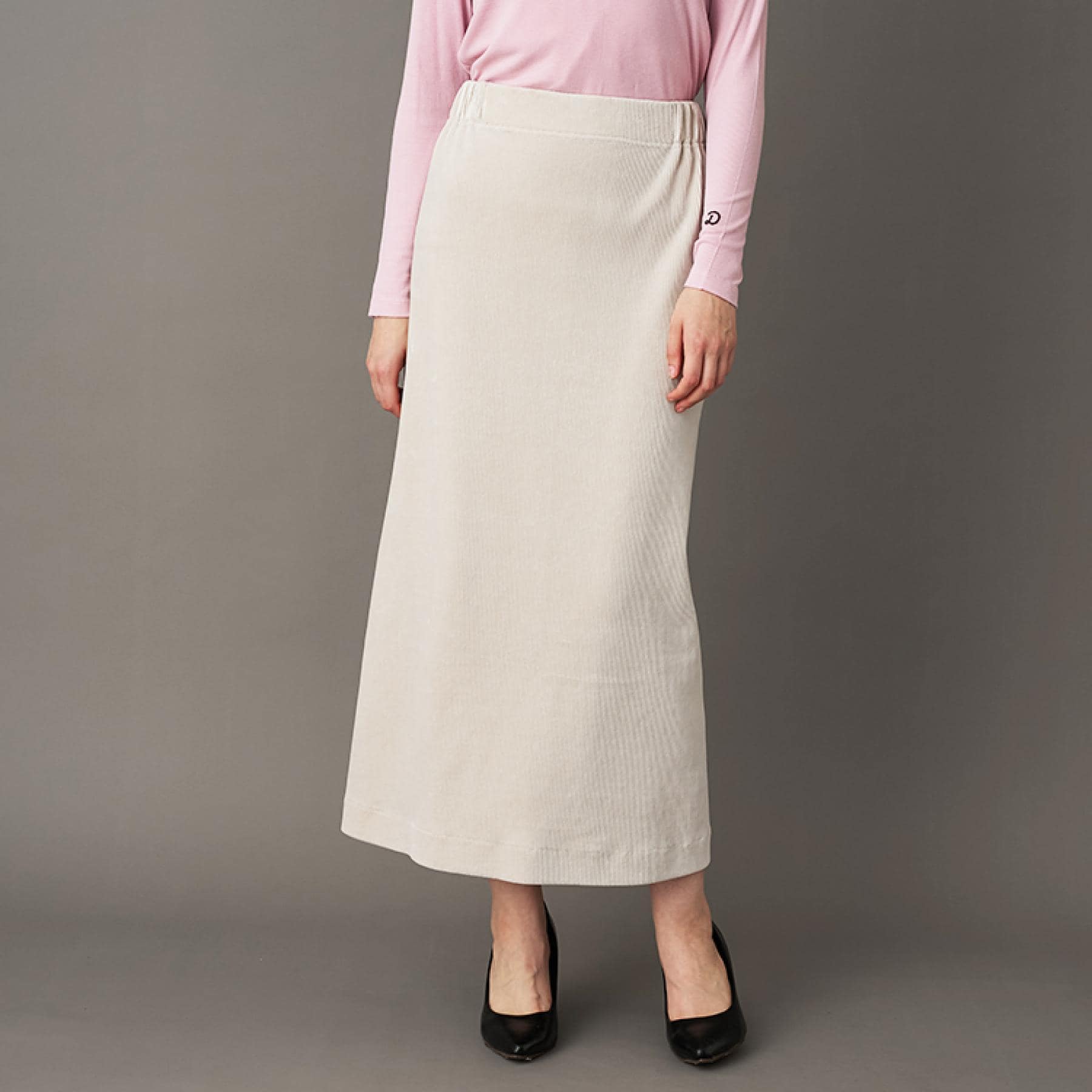 ドレステリア DRESSTERIOR コーデュロイジャージタイトスカート （ライトグレー(011)） ライトグレー(011)