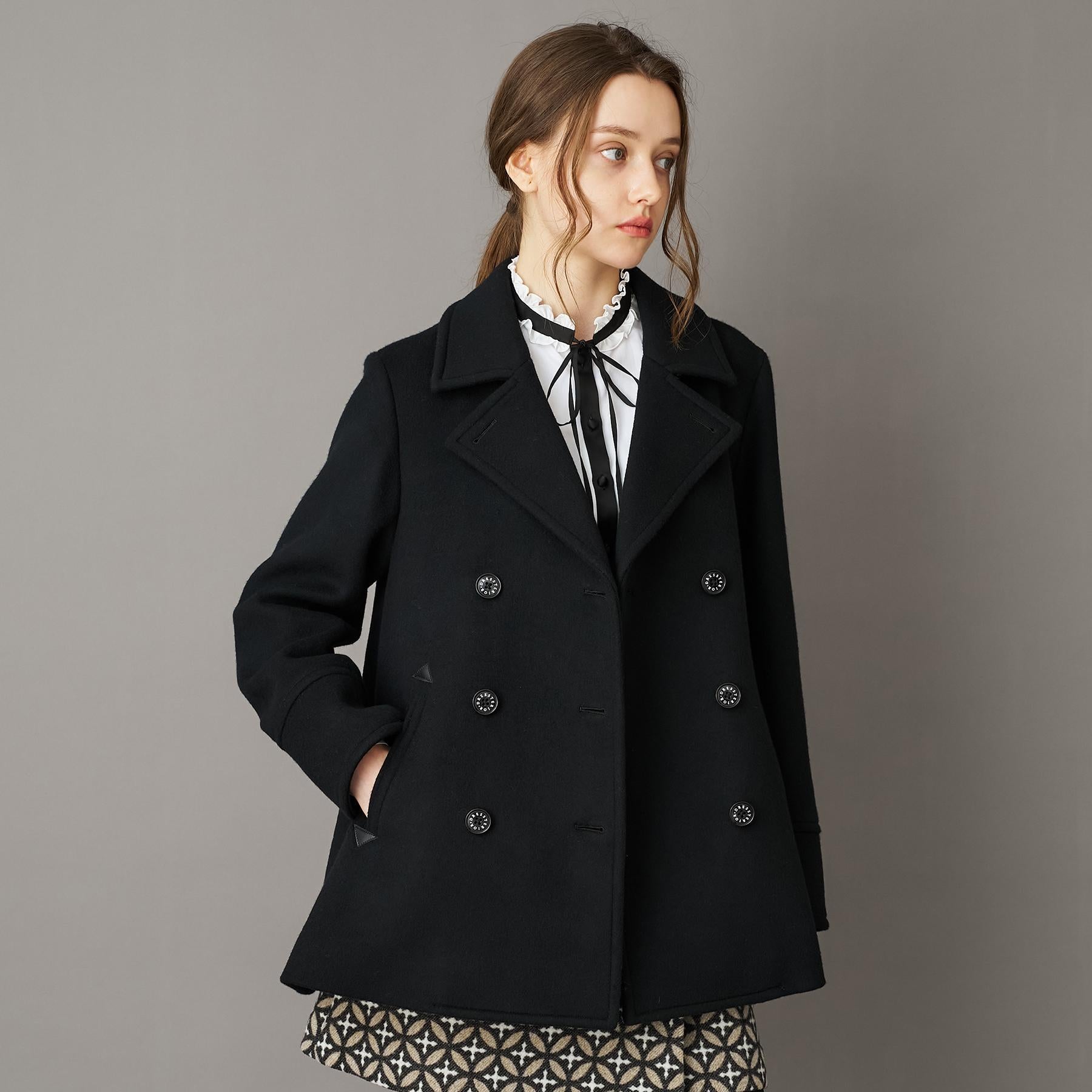 ドレステリア DRESSTERIOR Super140‘sAラインPコート （ベージュ(052)） ベージュ(052)