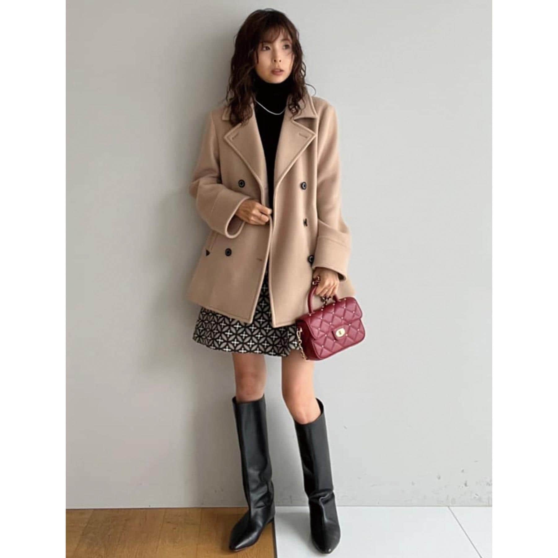 ドレステリア DRESSTERIOR Super140‘sAラインPコート （ベージュ(052)） ベージュ(052)