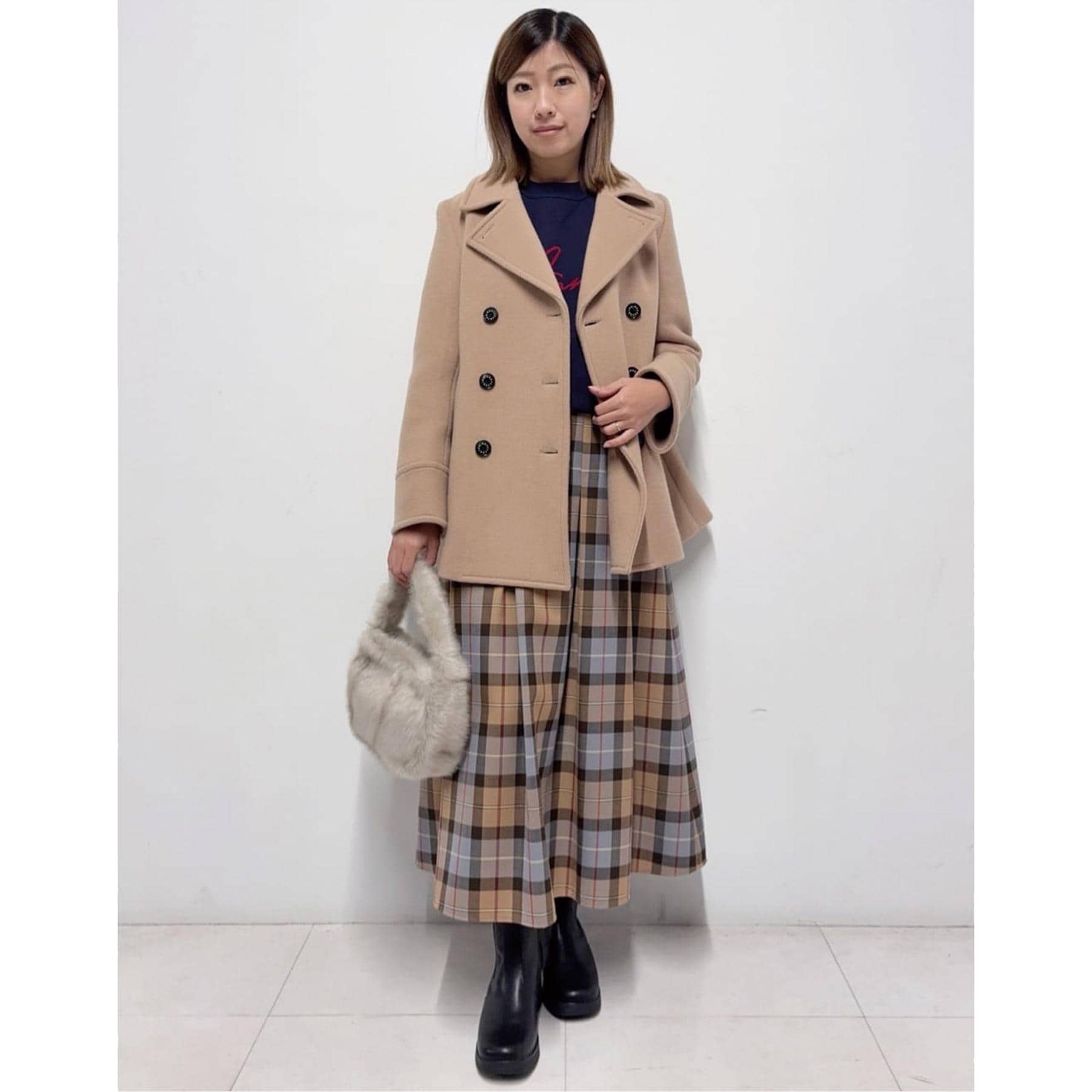 ドレステリア DRESSTERIOR Super140‘sAラインPコート （ベージュ(052)） ベージュ(052)