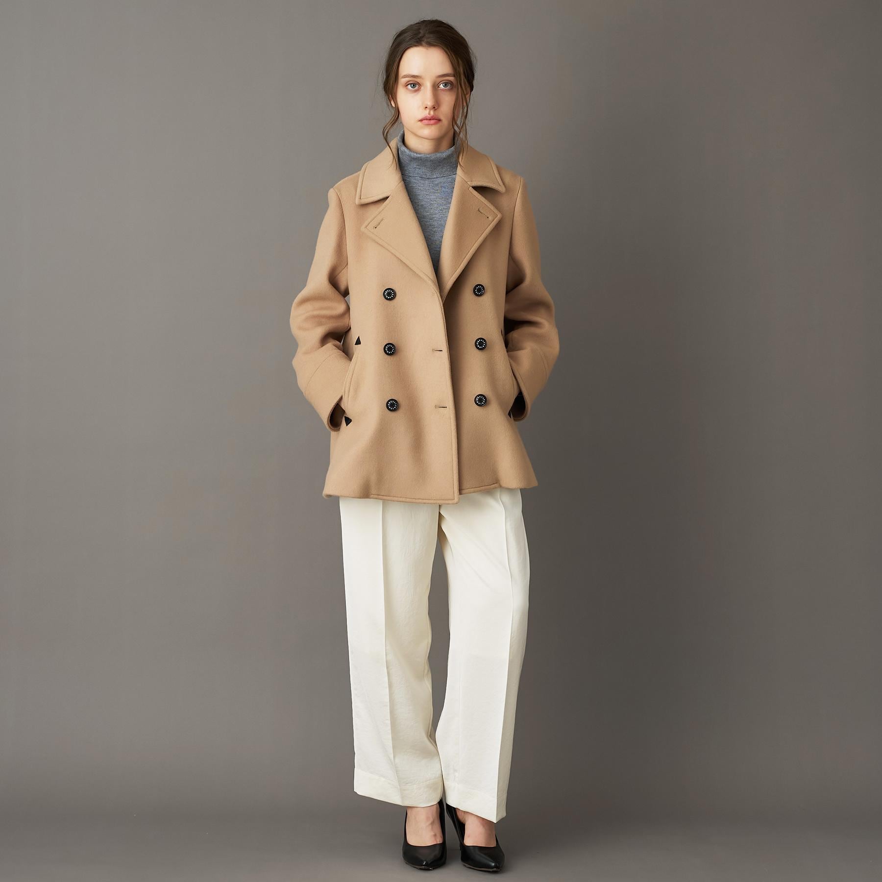 ドレステリア DRESSTERIOR Super140‘sAラインPコート （ベージュ(052)） ベージュ(052)