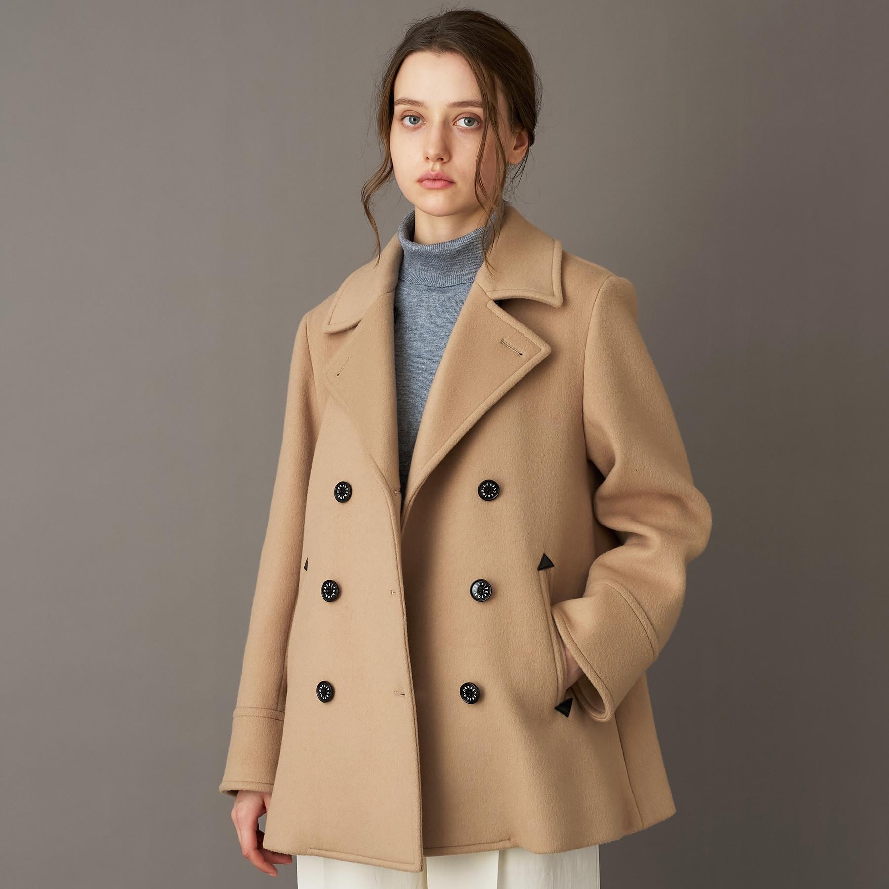 ドレステリア DRESSTERIOR Super140‘sAラインPコート （ベージュ(052)） ベージュ(052)