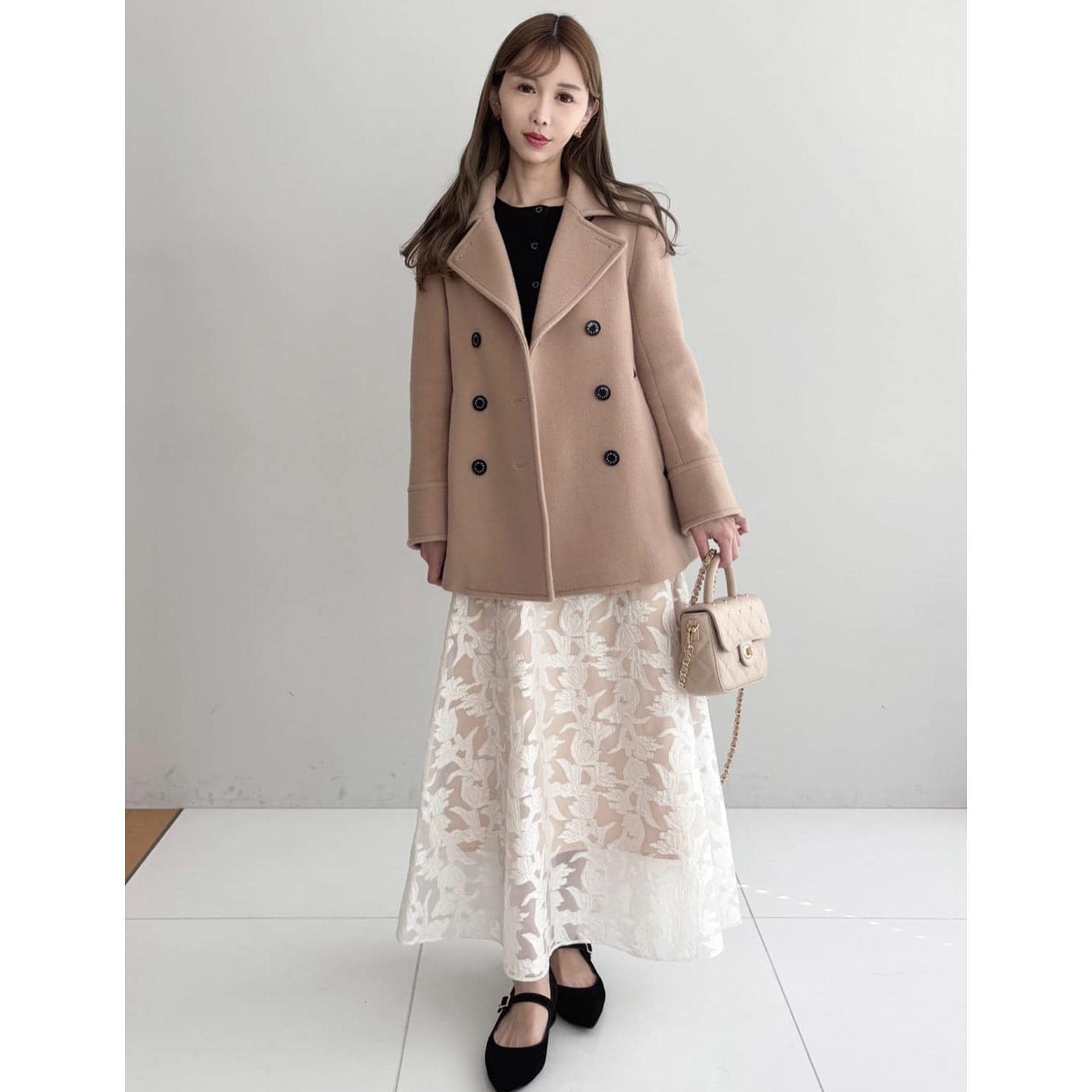 ドレステリア DRESSTERIOR Super140‘sAラインPコート （ベージュ(052)） ベージュ(052)