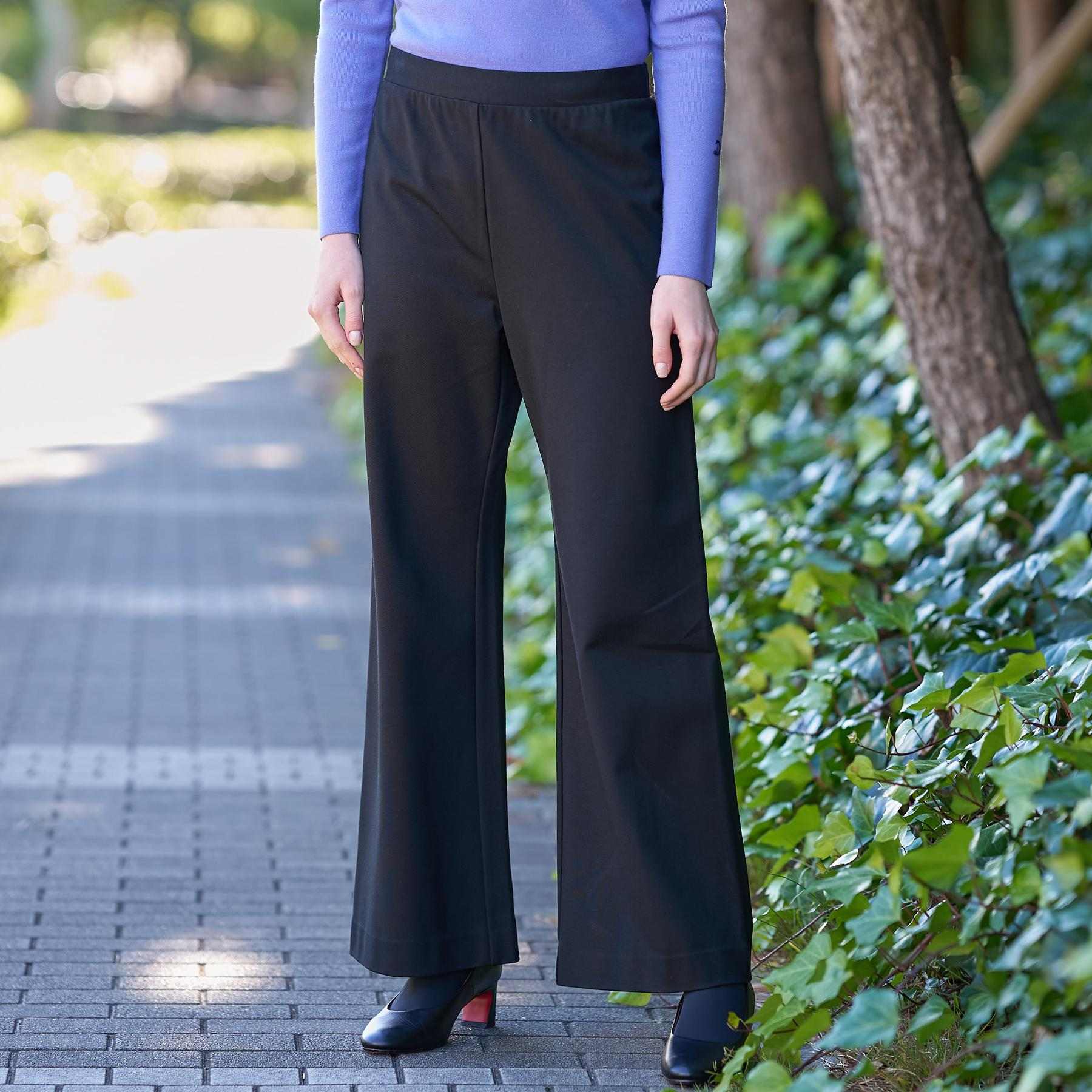 ドレステリア DRESSTERIOR ソフトサーモポンチイージーワイドパンツ （ブラック(019)） ブラック(019)