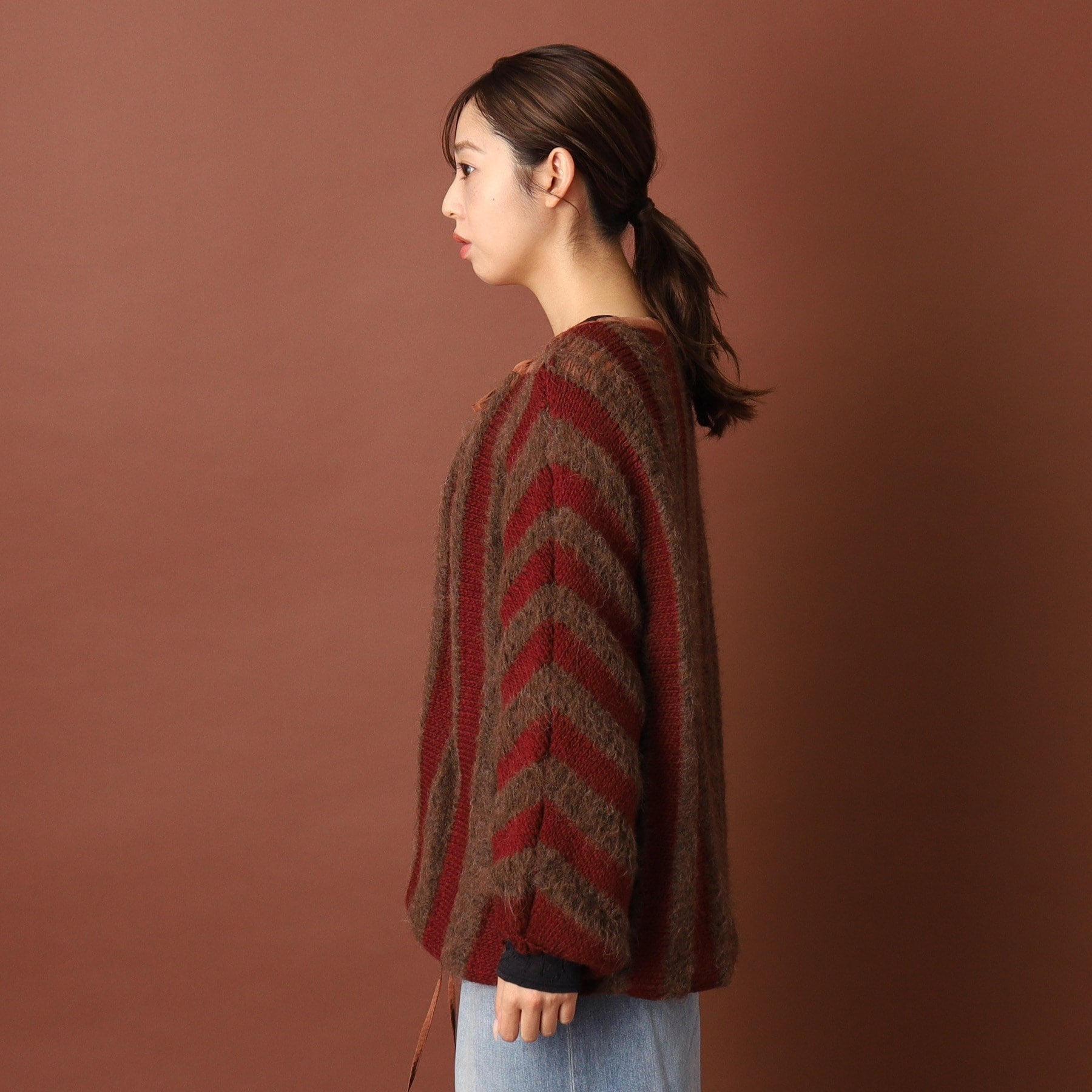 ドレステリア DRESSTERIOR muller of yoshiokubo（ミュラーオブヨシオクボ）LATTICE MOHAIR BLOUSON ニット （モカブラウン(042)） モカブラウン(042)