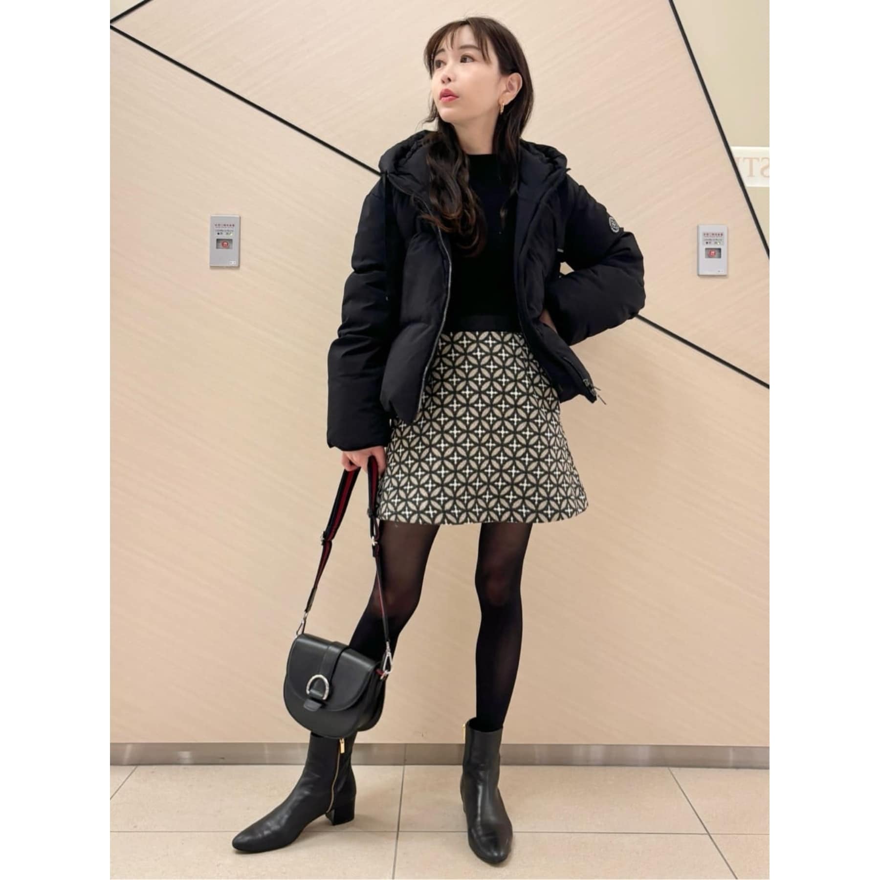ドレステリア DRESSTERIOR オーバーラップサークルコンビワンピース （ブラック(519)） ブラック(519)