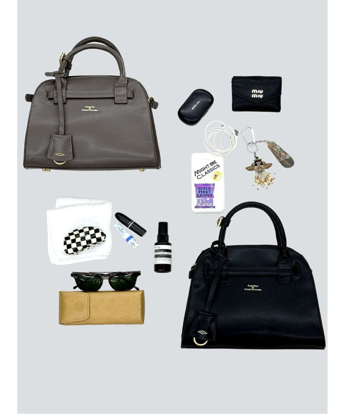 BELTED BOSTON BAG SMALL （グレー） グレー